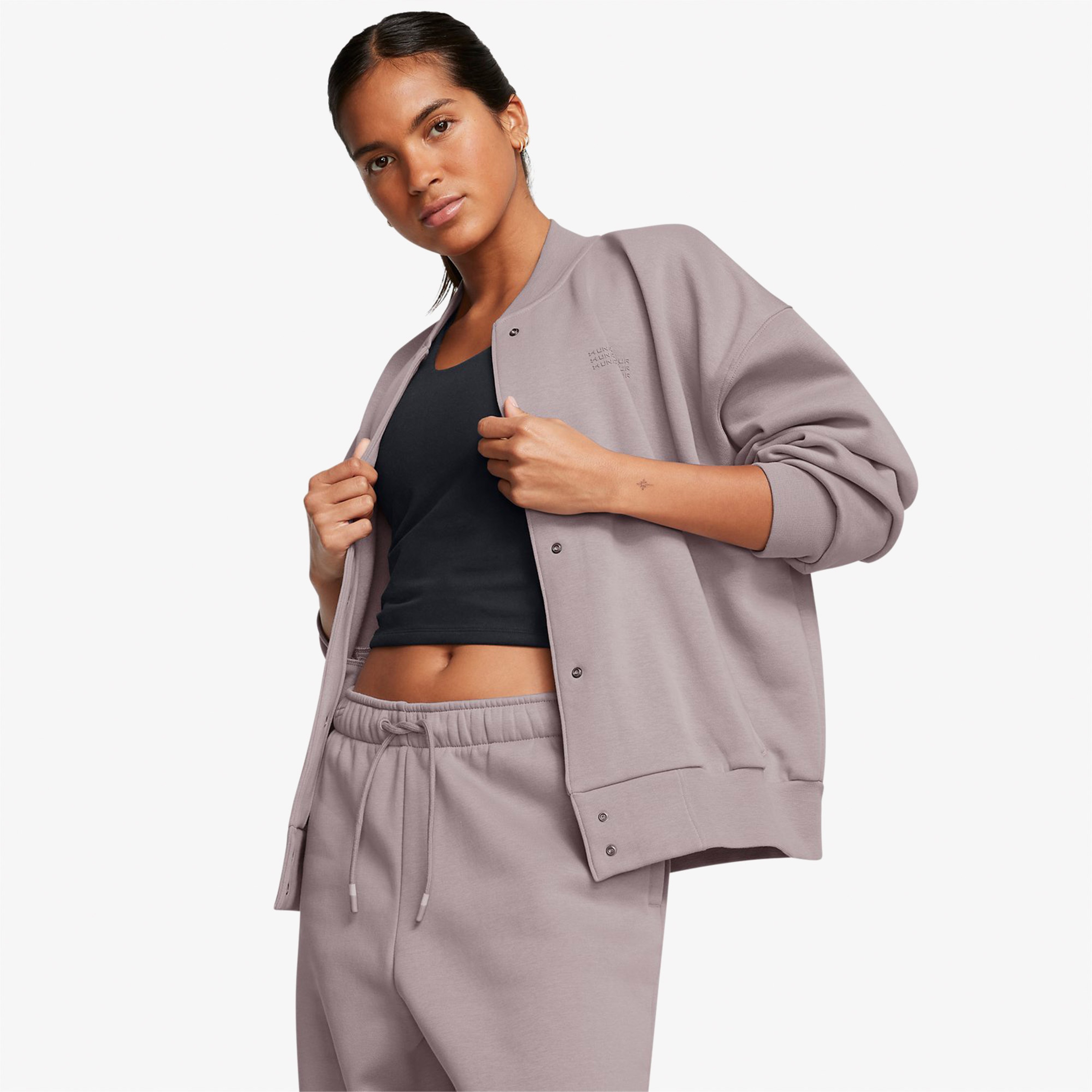 Under Armour icon Flc Varsity  Kadın Gri Ceket