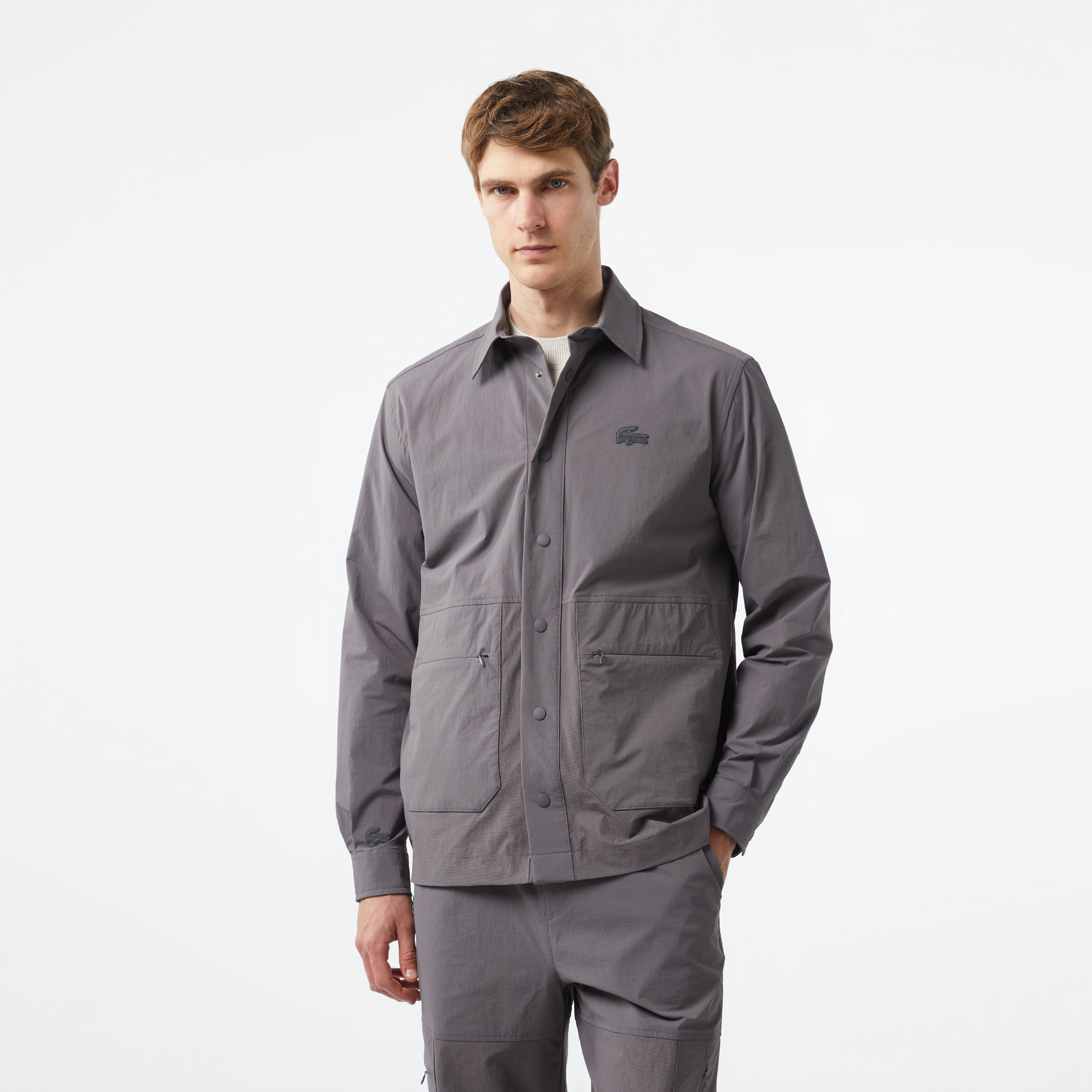 Lacoste x House of SuperStep Erkek Siyah Gömlek