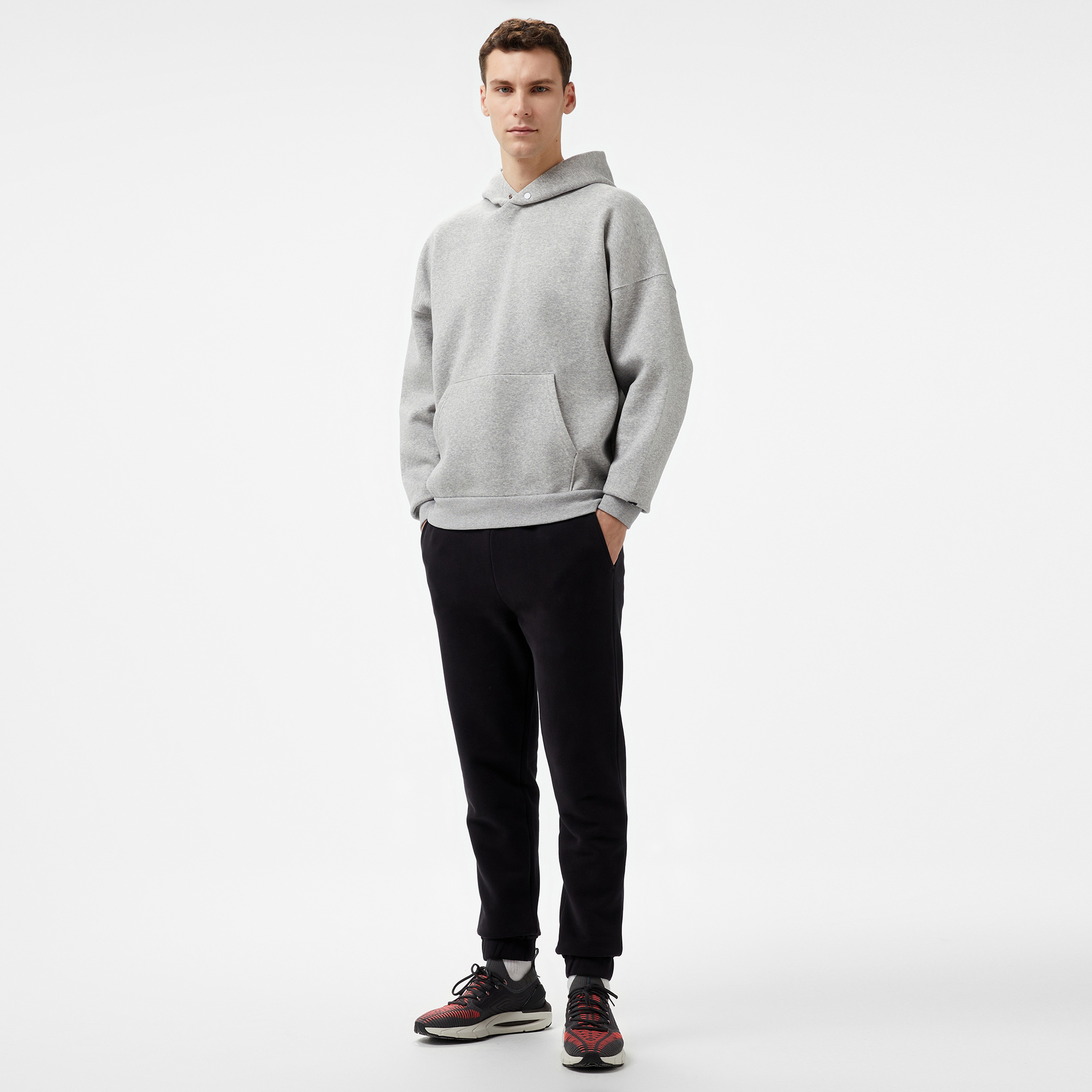 Under Armour icon Fleece Os Erkek Gri Hoodie