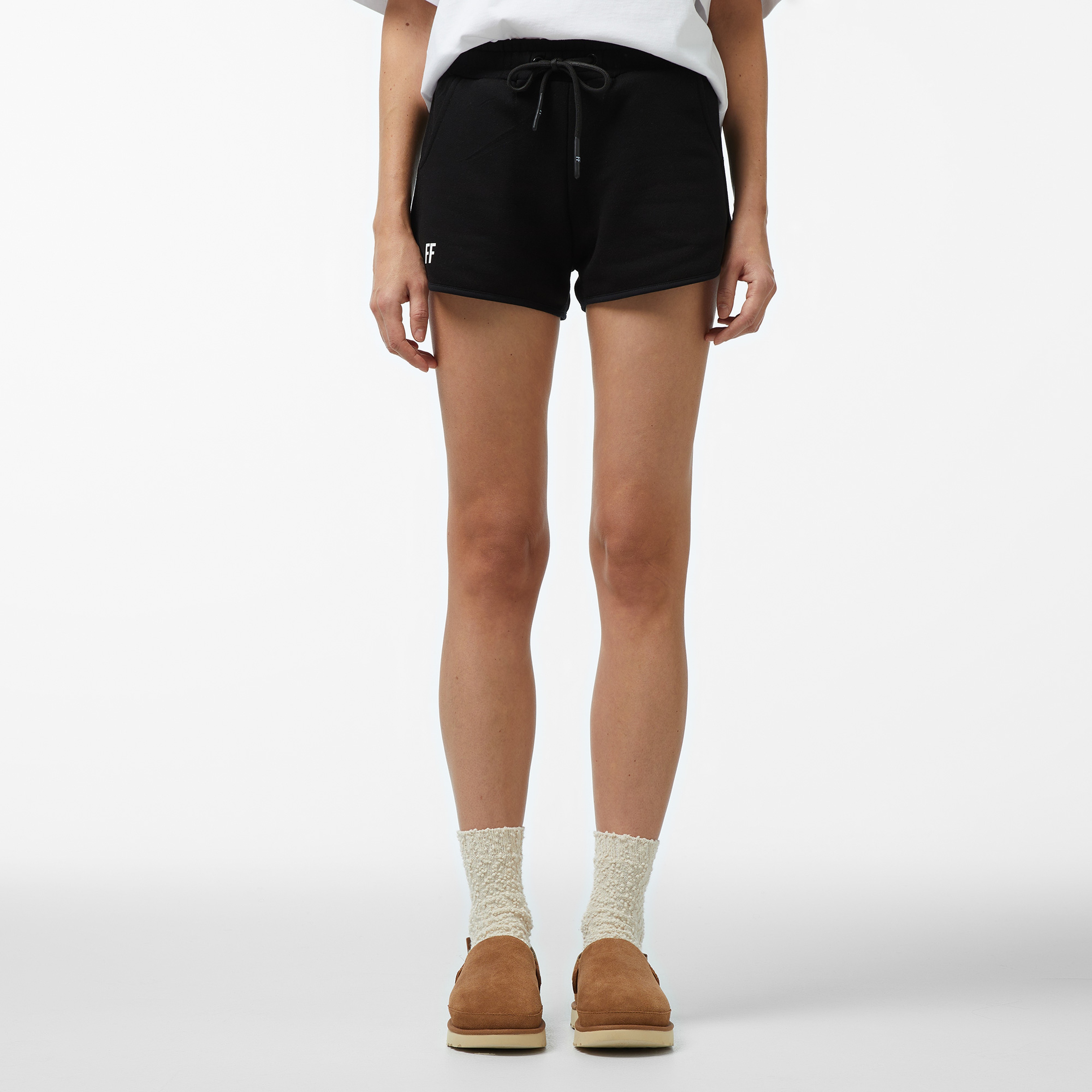 Forfun Ff High Waisted Kadın Siyah Şort