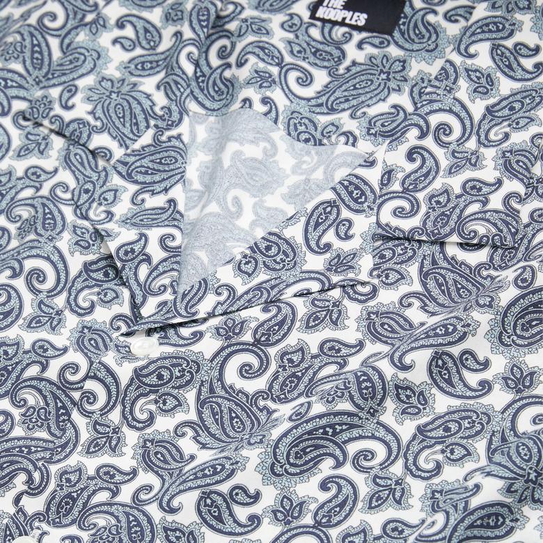 ERKEK MAVİ DESENLİ GÖMLEK