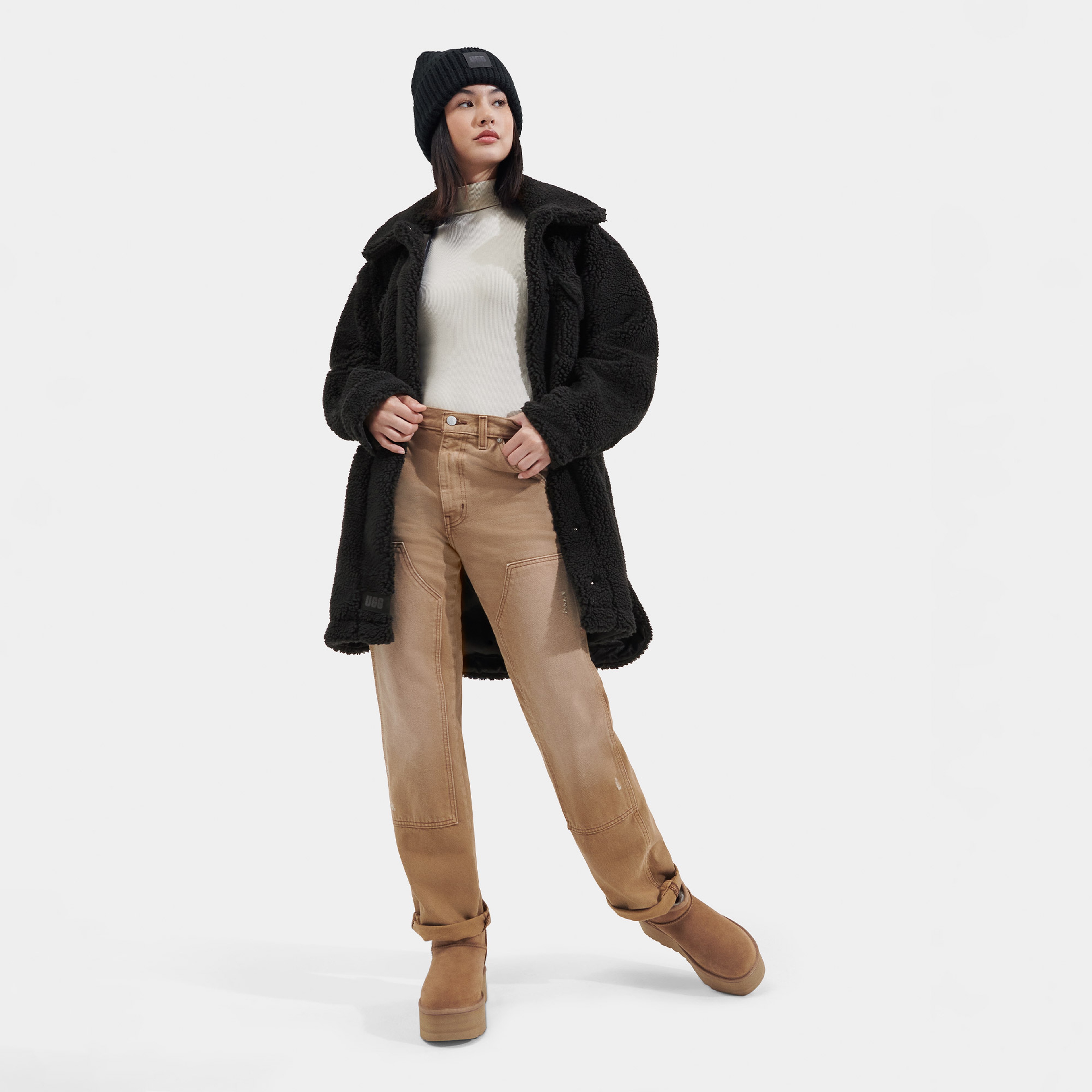 UGG Frankie Ugg Fluff Kadın Siyah Ceket