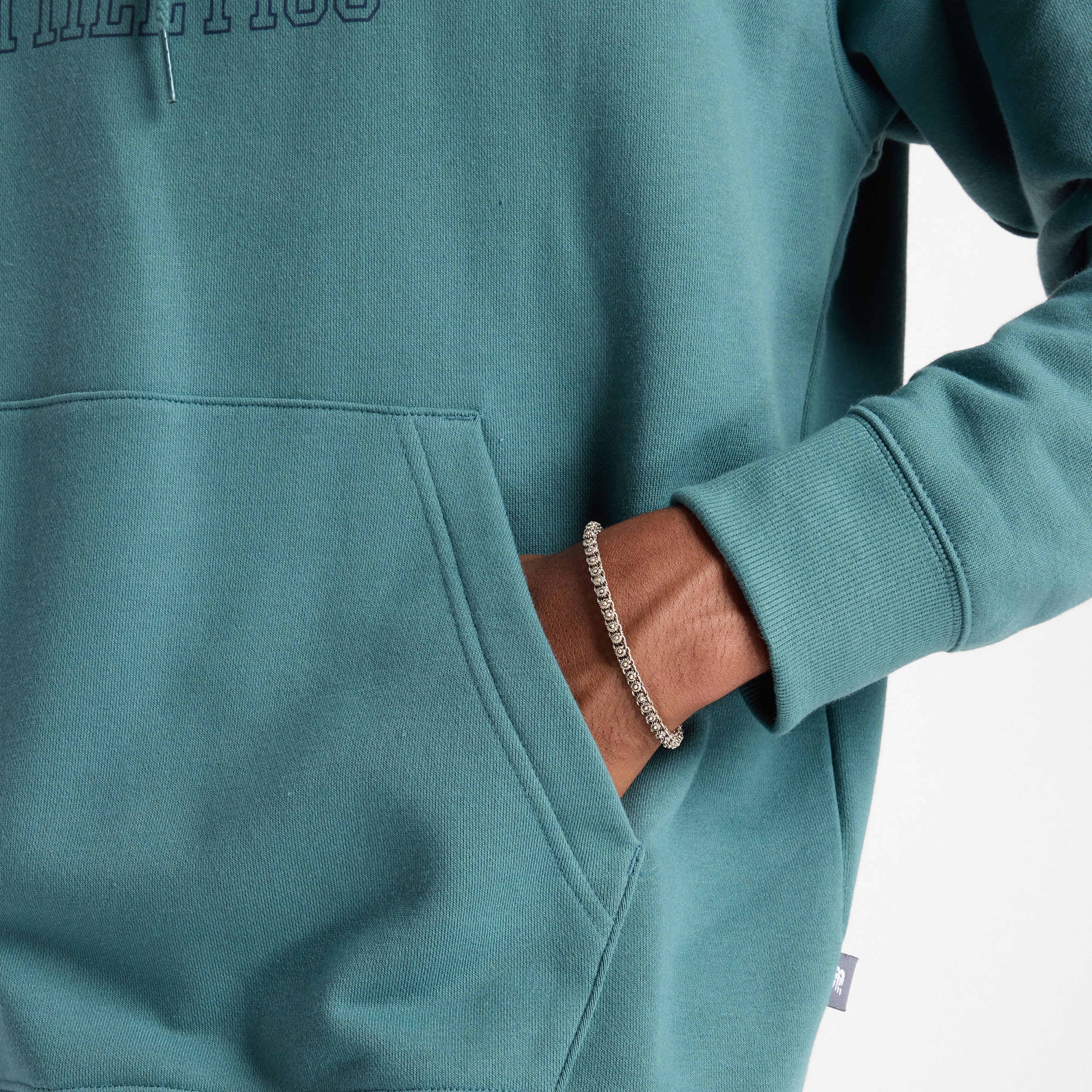 New Balance Graphic Erkek Yeşil Hoodie