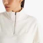 New Balance Polar Fleece Half Zip Kadın Bej Sweatshirt