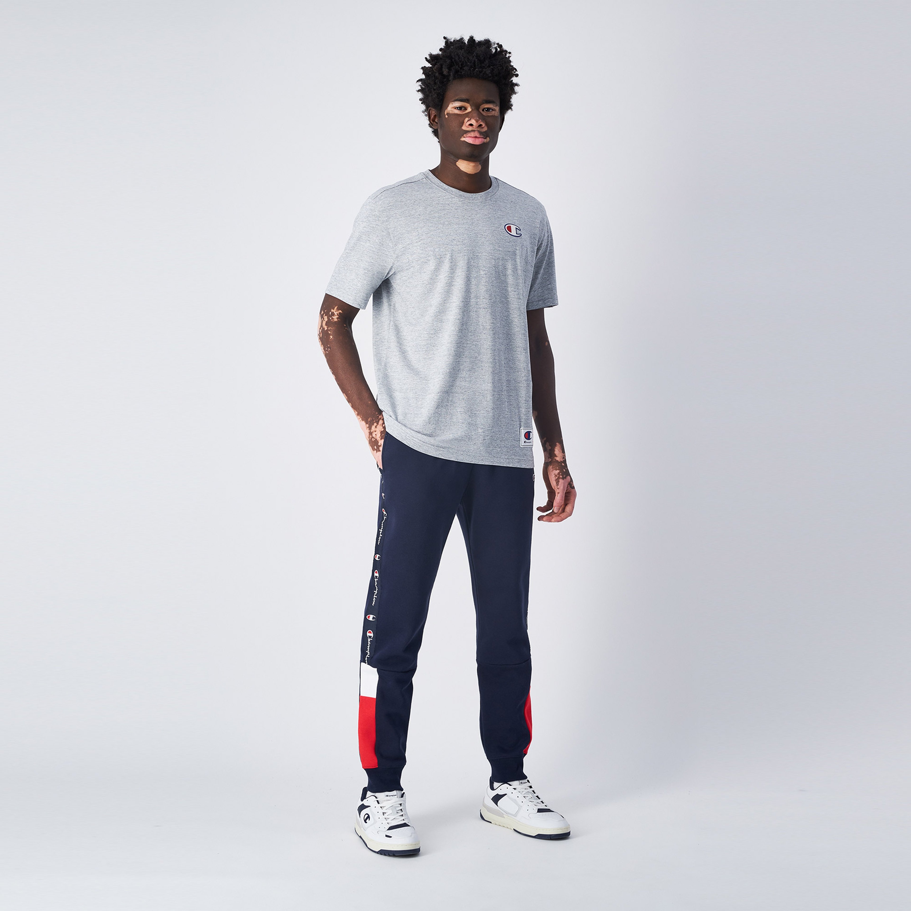 Champion Crewneck Erkek Gri T-Shirt