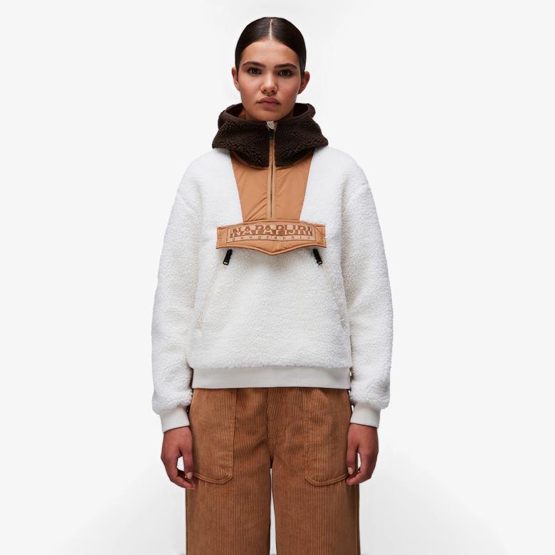 Napapijri Seline Fleece Kadın Kahverengi Polar Ceket