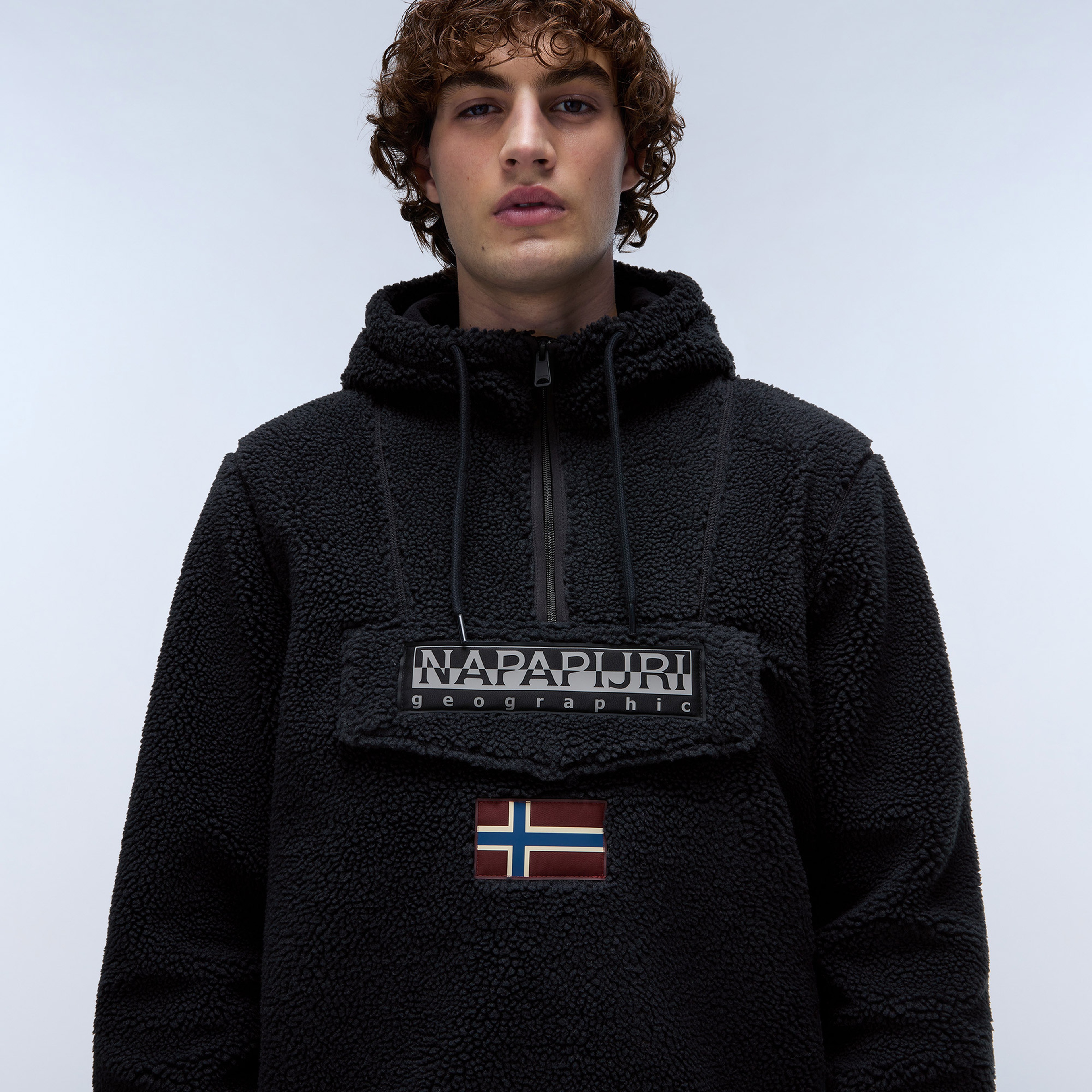 Napapijri T-Burgee Curly Erkek Siyah Polar Ceket