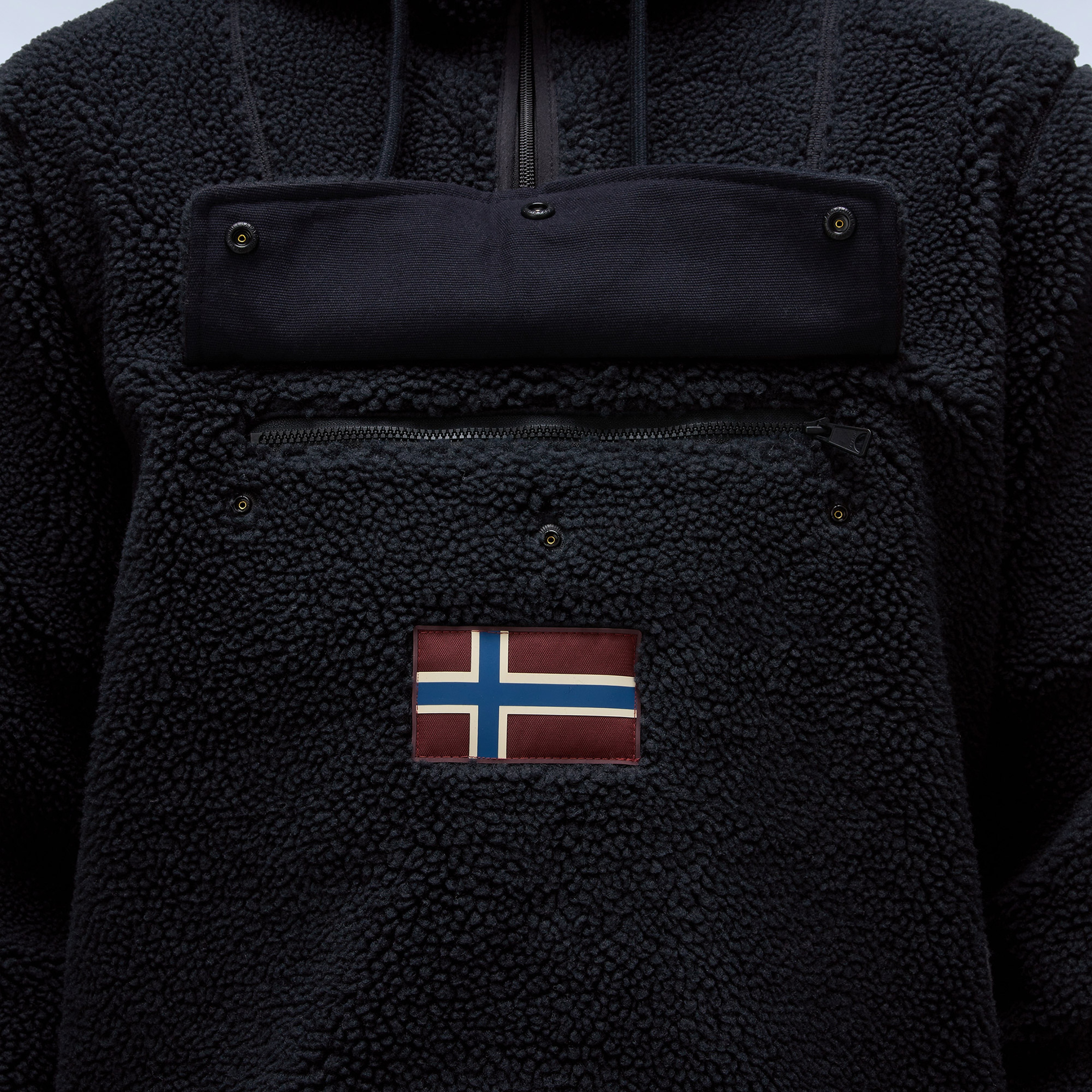 Napapijri T-Burgee Curly Erkek Siyah Polar Ceket