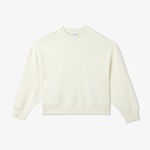 Lacoste Classic Kadın Krem Sweatshirt