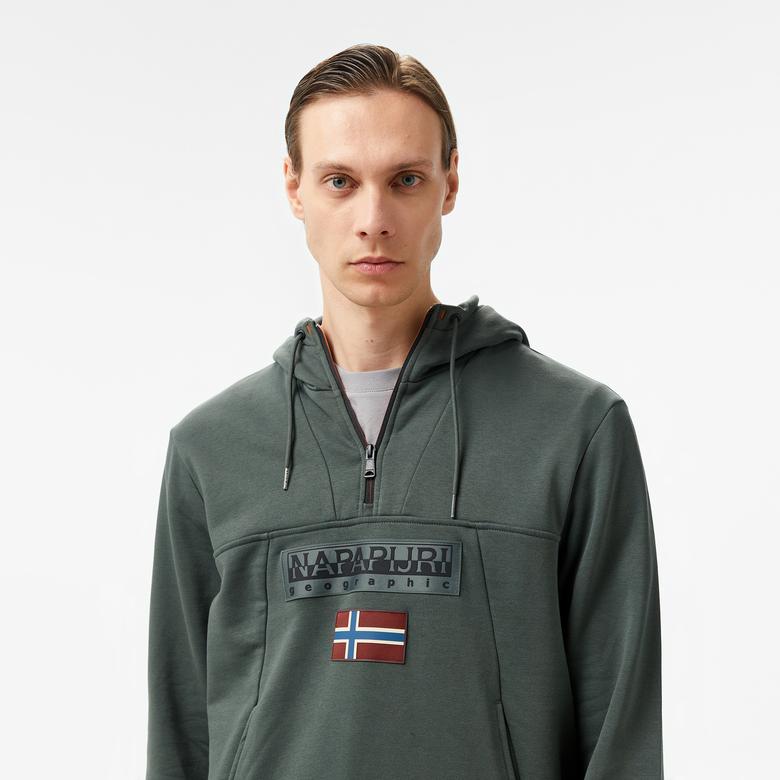 Napapijri Burgee Hzh 2.0 Erkek Yeşil Sweat-Shirt