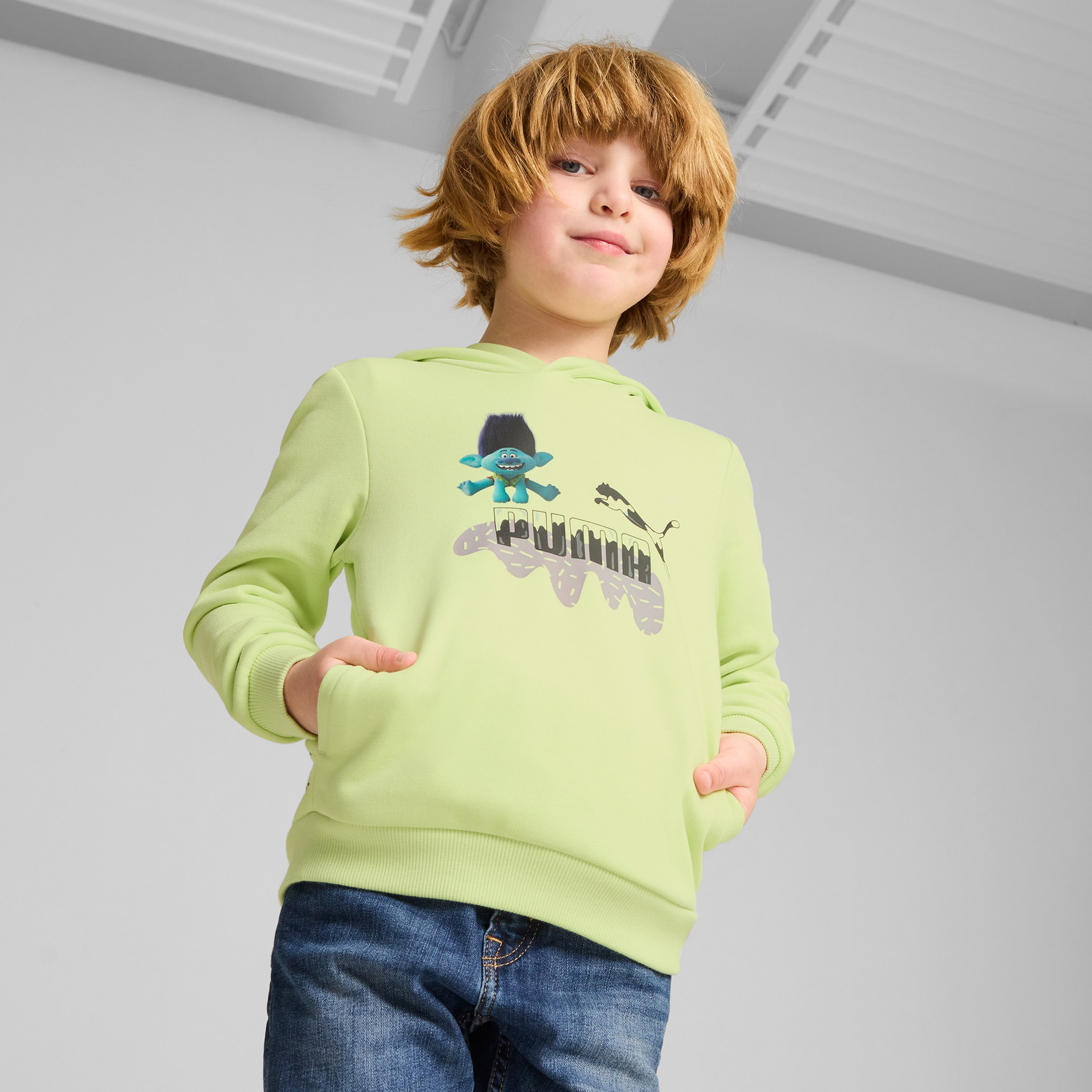 Puma X Trolls Hoodie Çocuk Yeşil Hoodie