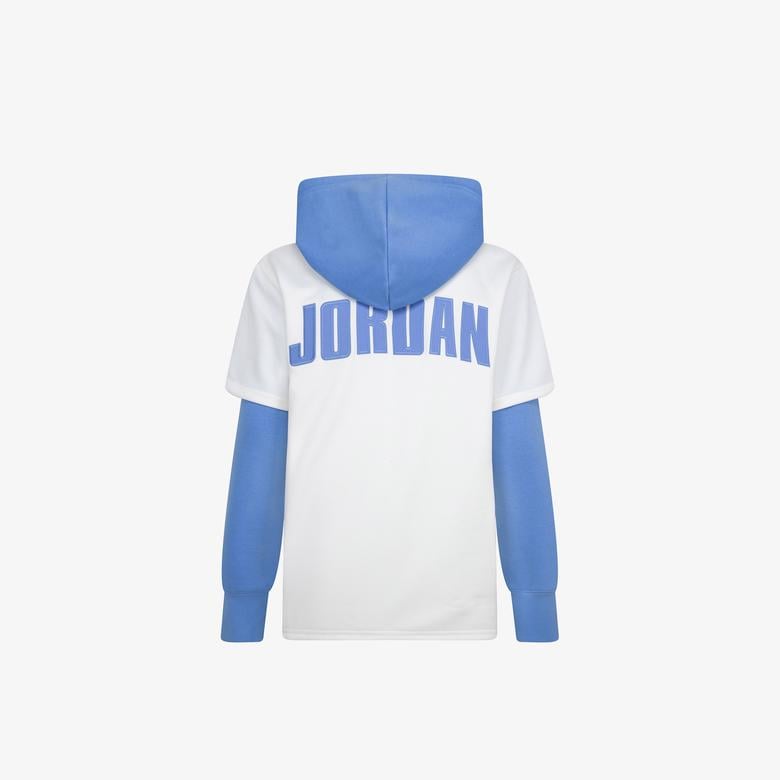 Jordan Jdb Hooded Jumpman  Baseball Çocuk Krem/Mavi Kapüşonlu Eşofman Üstü