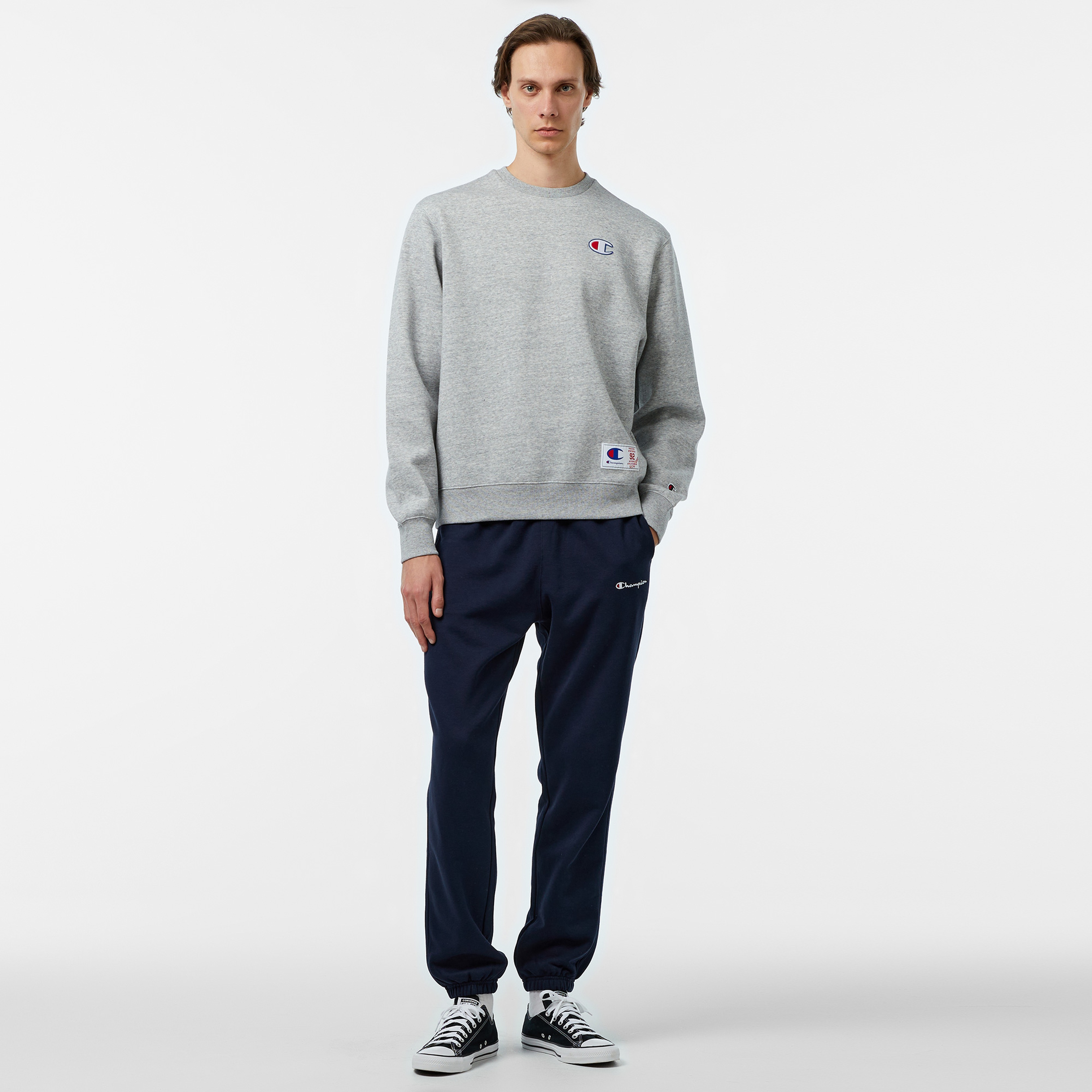 Champion Classic Erkek Gri Sweatshirt