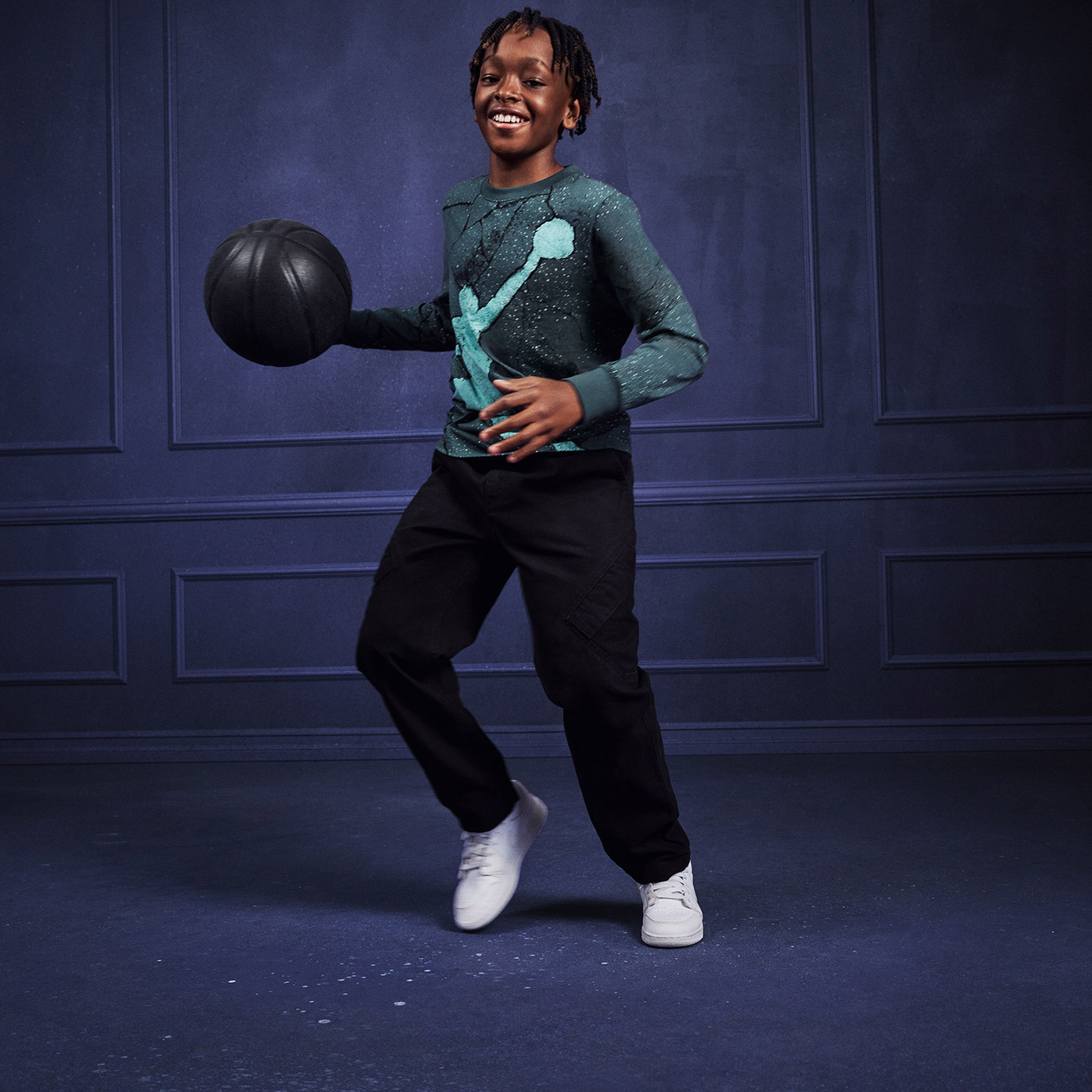 Jordan Jdb Jumpman Cement  Çocuk Yeşil Uzun Kol T-Shirt