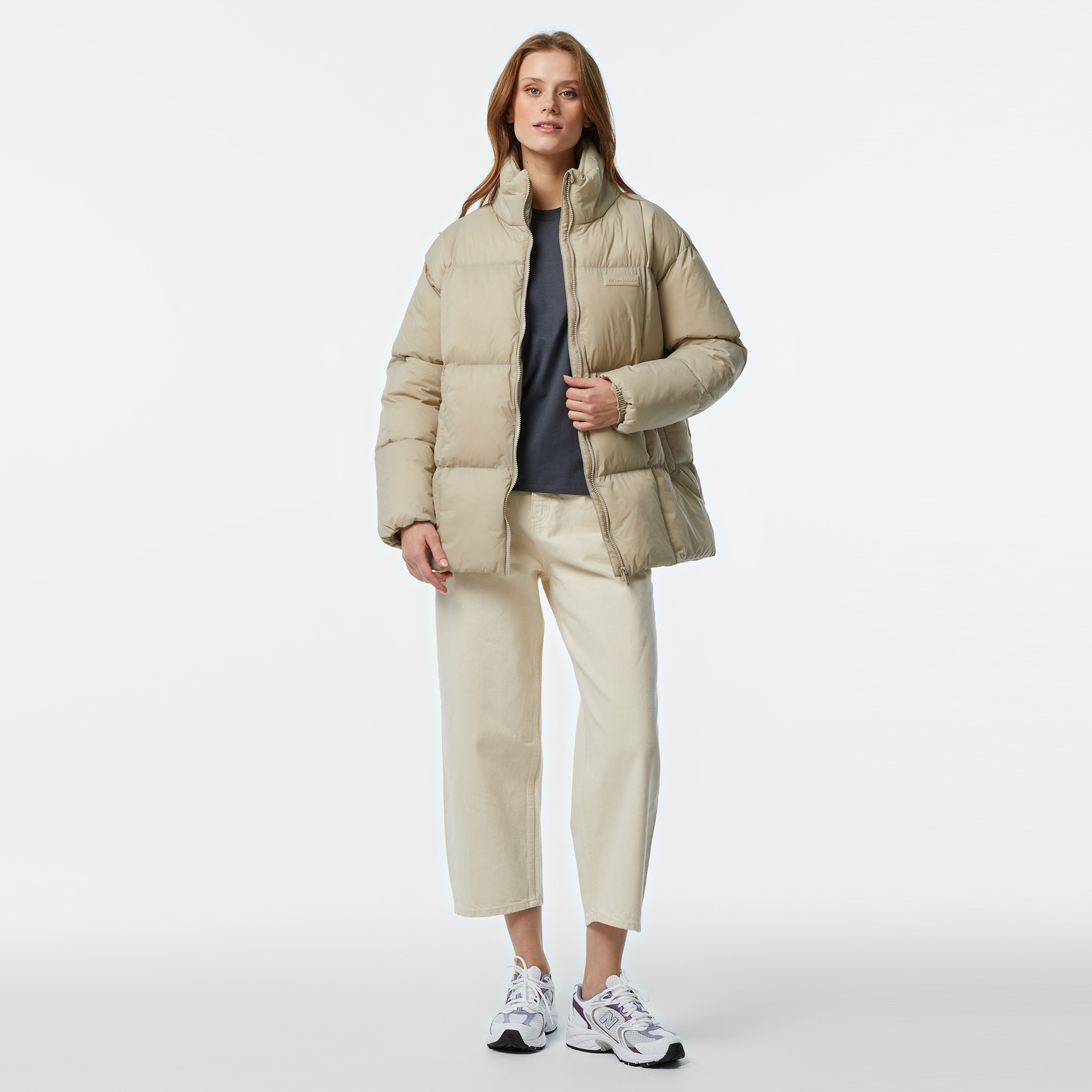 New Balance Lifestyle Kadın Krem Ceket