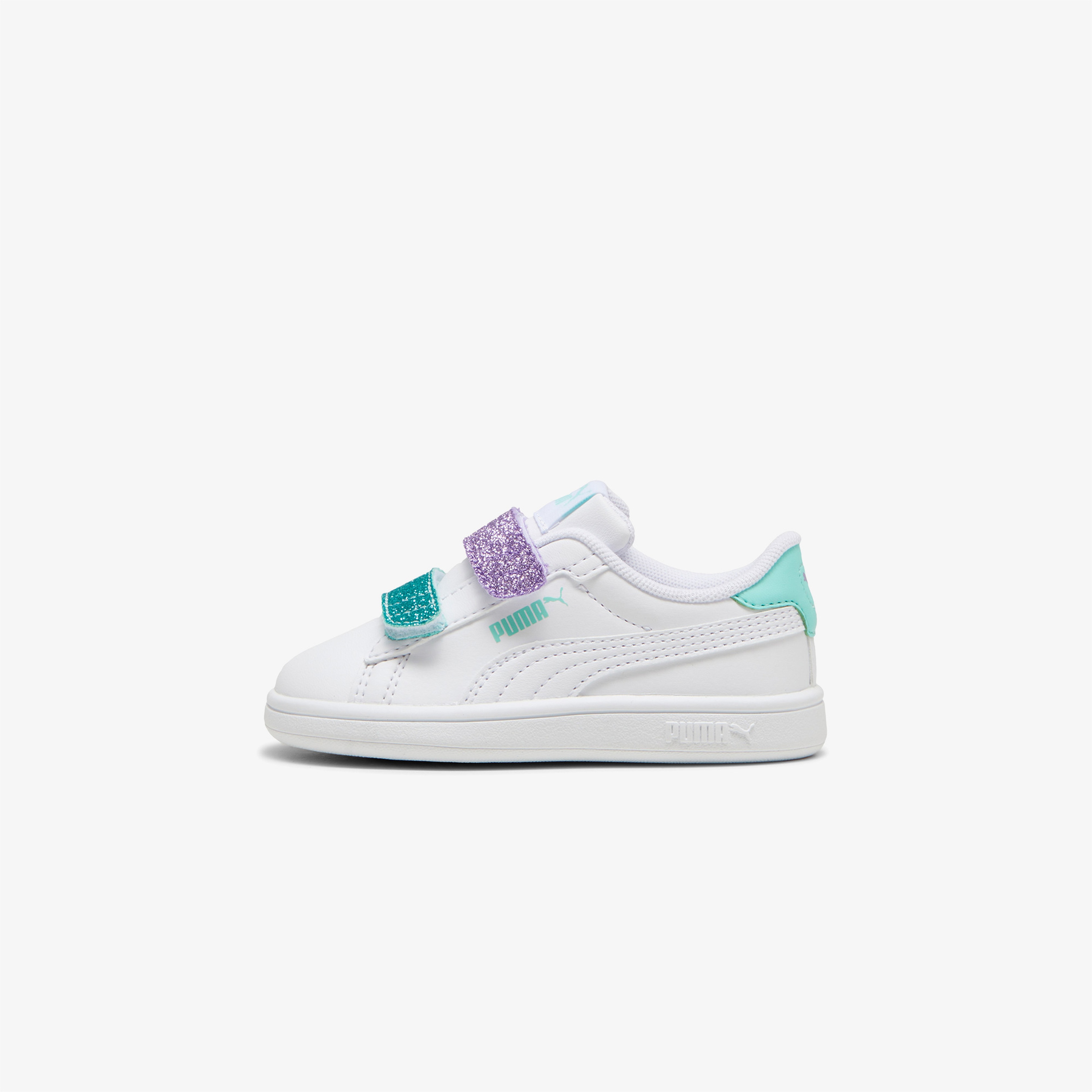 Puma Smash 3.0 Glitter Bebek Sim Bantlı Beyaz Spor Ayakkabı