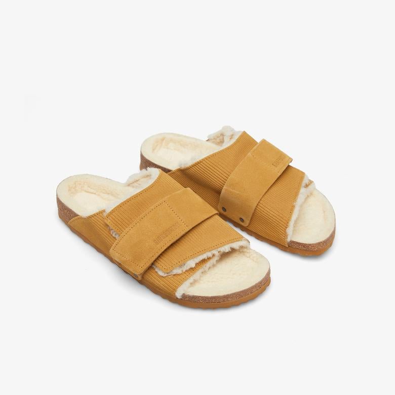 Birkenstock Kyoto Teddy Gepragt Erkek Kahverengi Terlik
