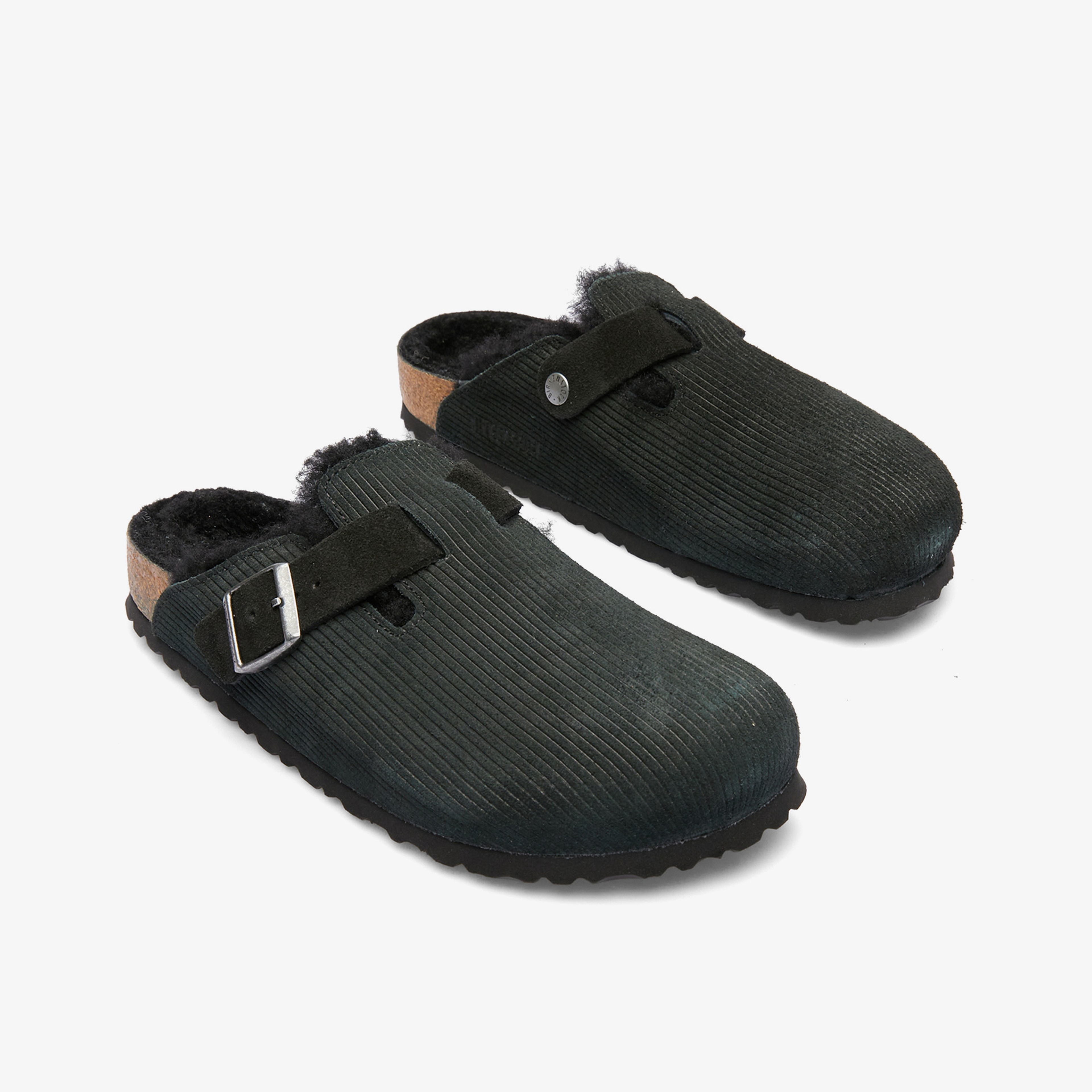 Birkenstock Boston Teddy Vl Gepragt Erkek Siyah Terlik