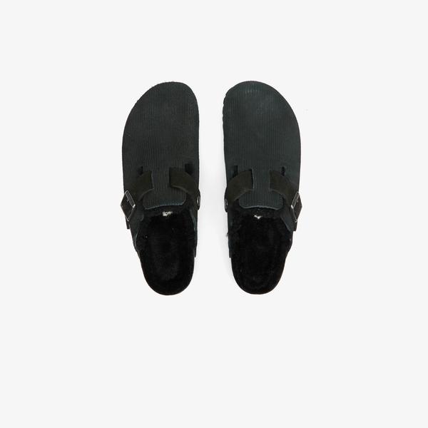 Birkenstock Boston Teddy Vl Gepragt Erkek Siyah Terlik