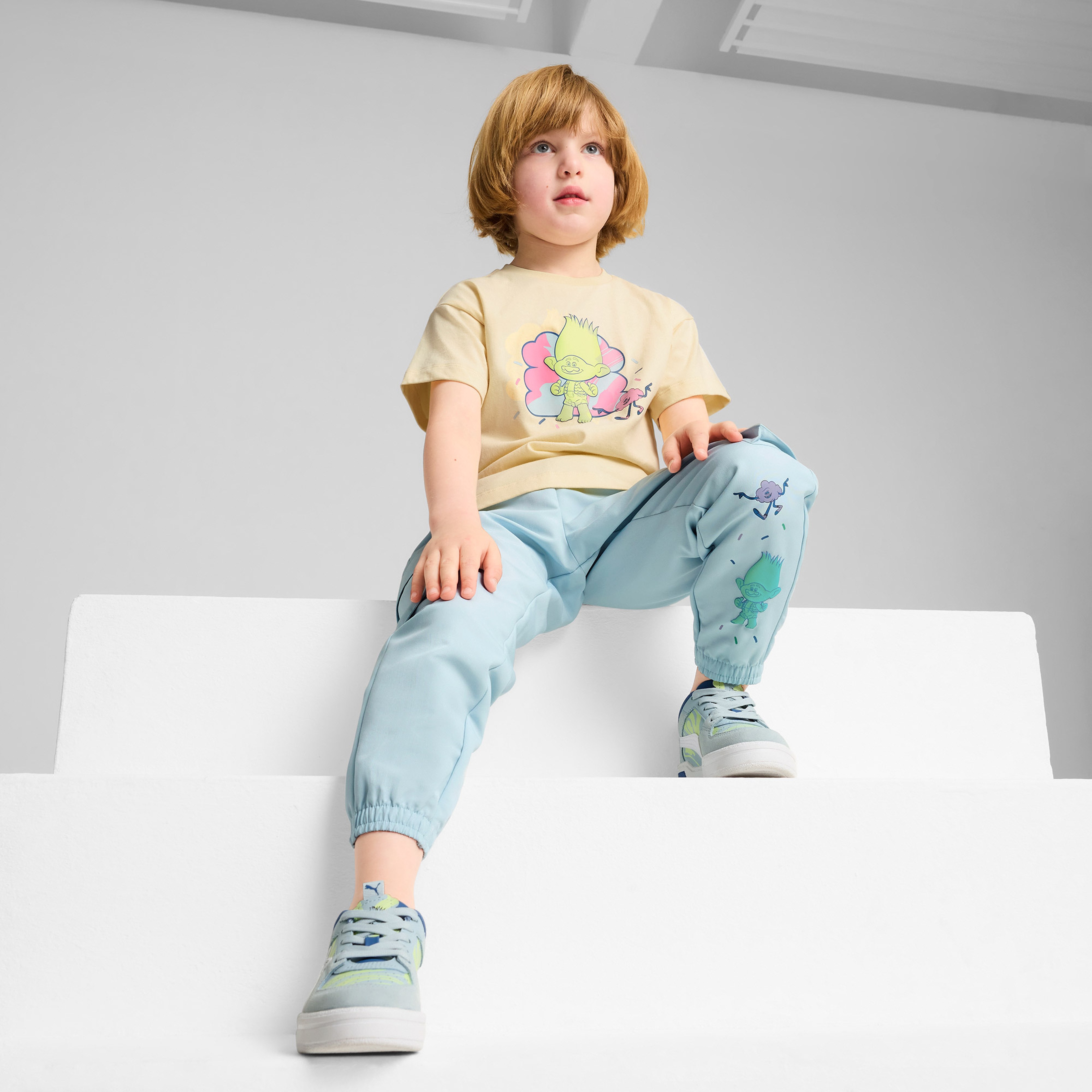 Puma X Trolls Graphic Çocuk Sarı T-Shirt