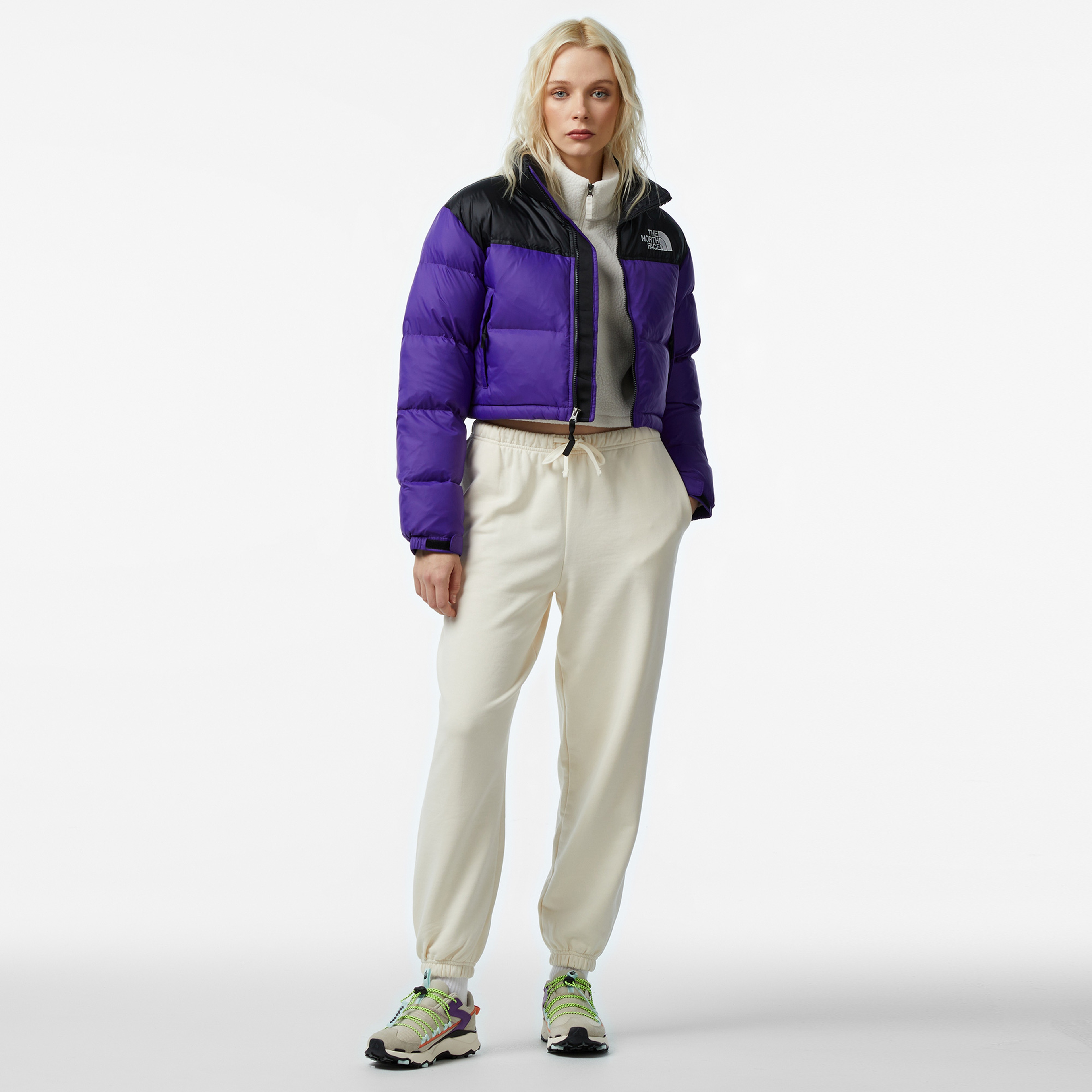 The North Face Nuptse Kadın Mor Mont