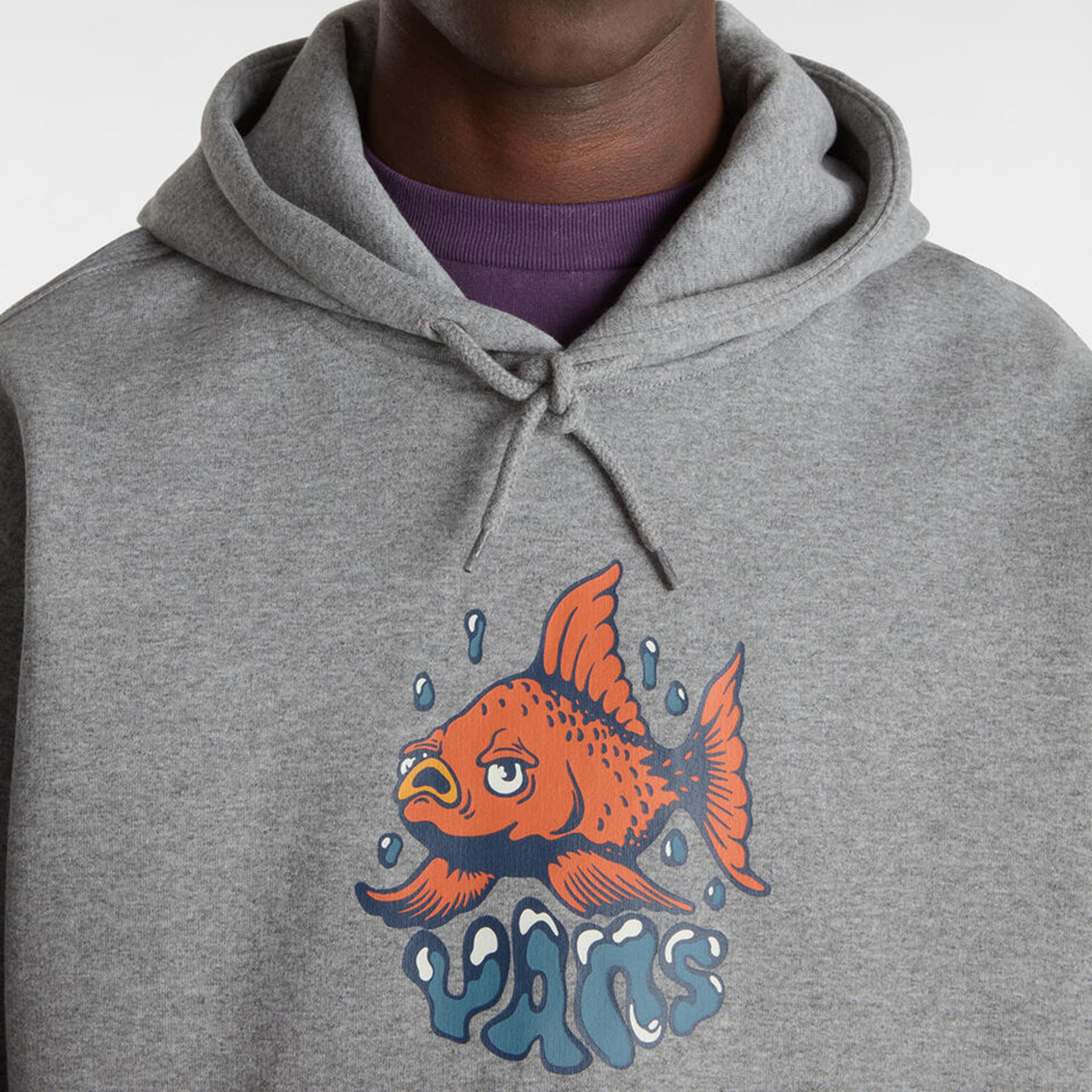 Vans Fish Loose Pullover Erkek Gri Sweatshirt