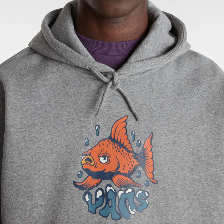 Vans Fish Loose Pullover Erkek Gri Sweatshirt