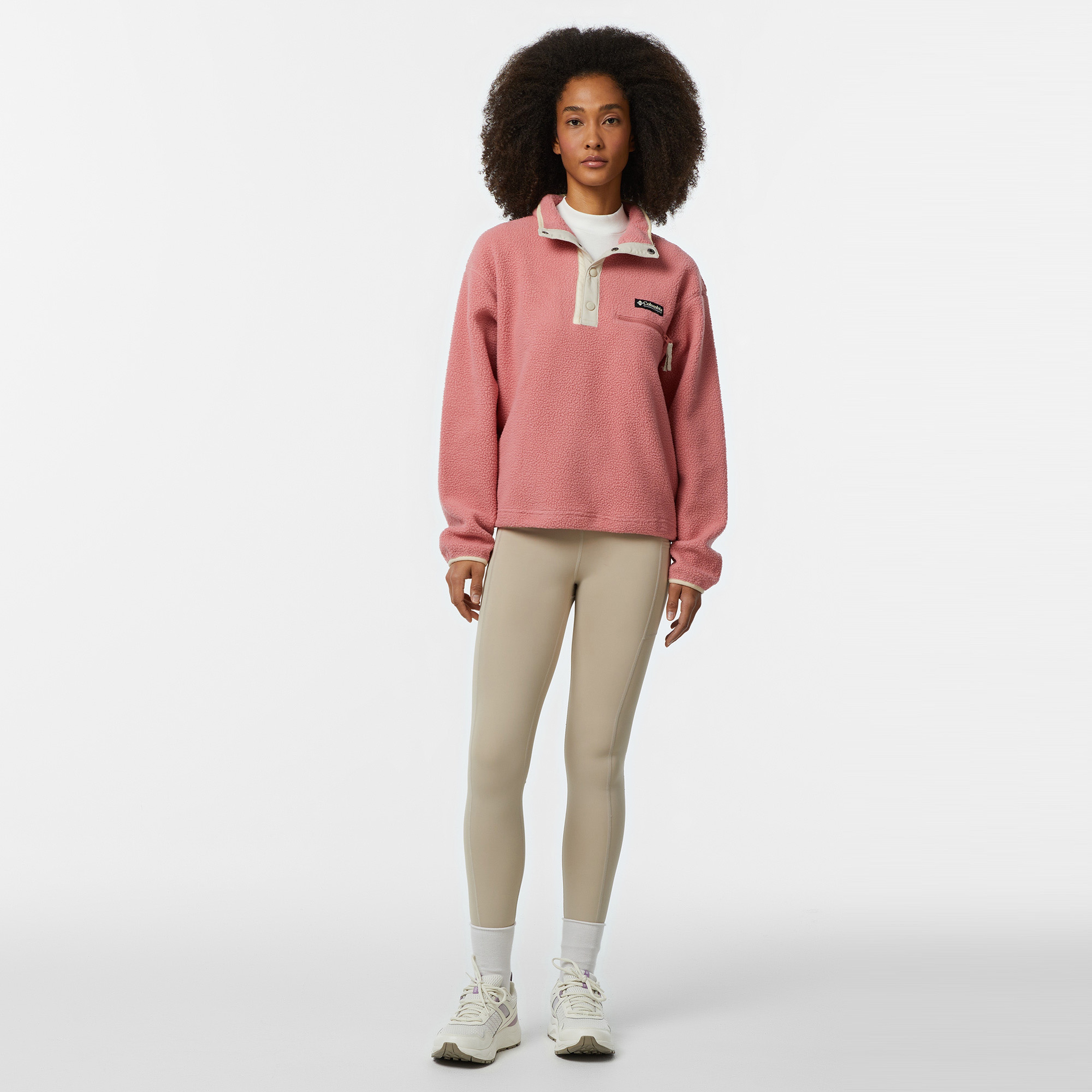 Columbia Helvetia Cropped Half Snap Fleece Kadın Pembe Mont
