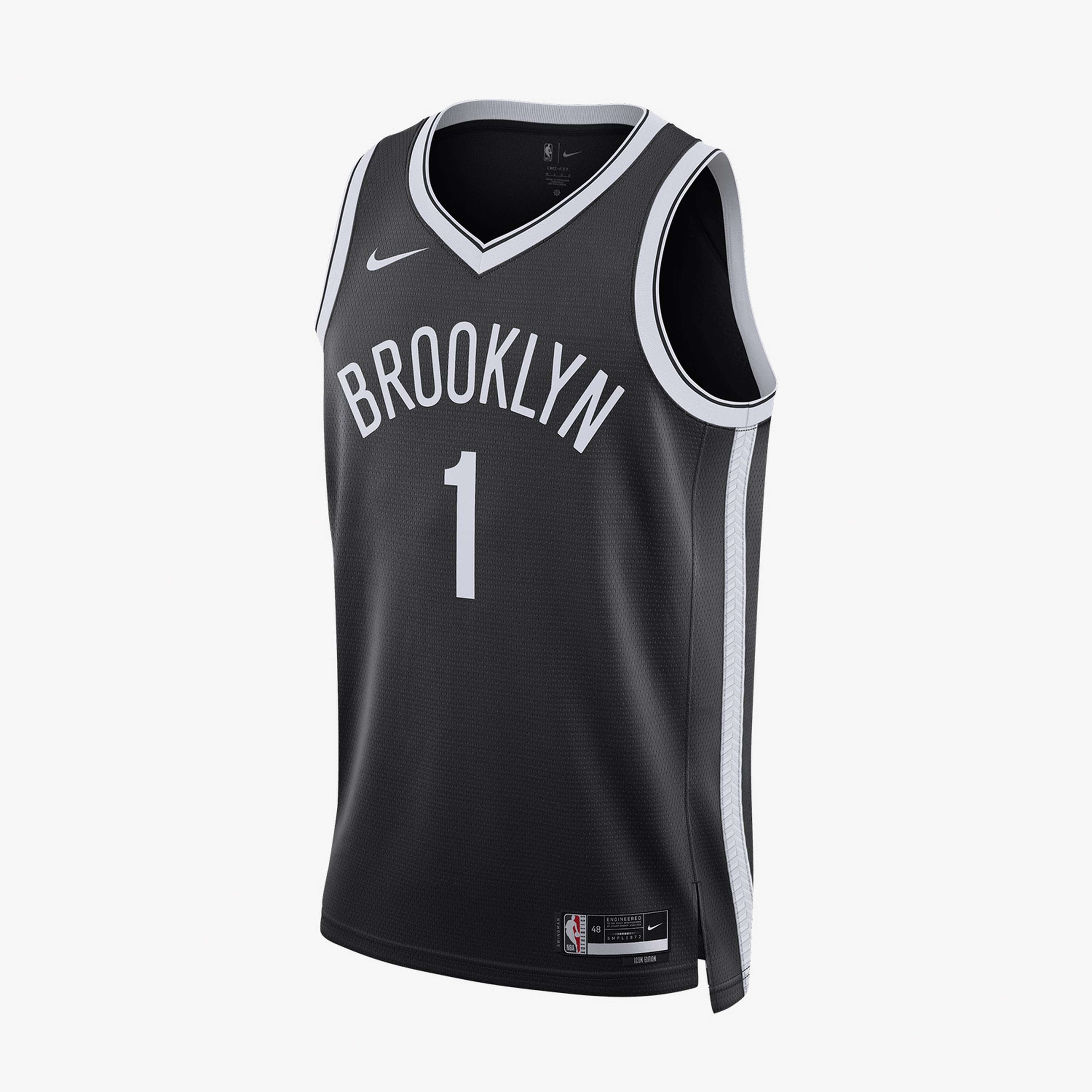Nike Brooklyn Nets Swingman Icon Erkek Siyah Basketbol Forması