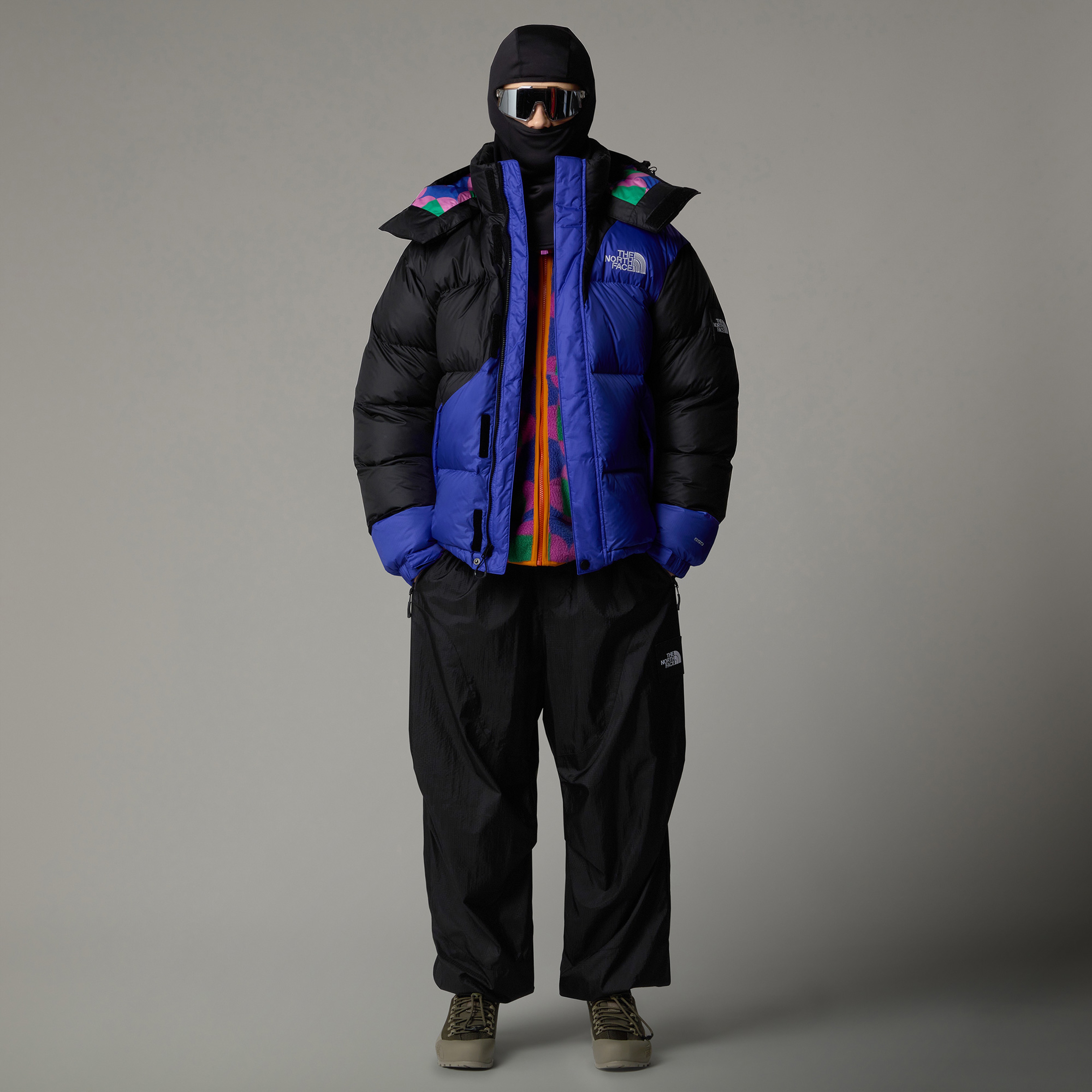 The North Face Down Puffer Erkek Siyah/Mavi Outdoor Mont