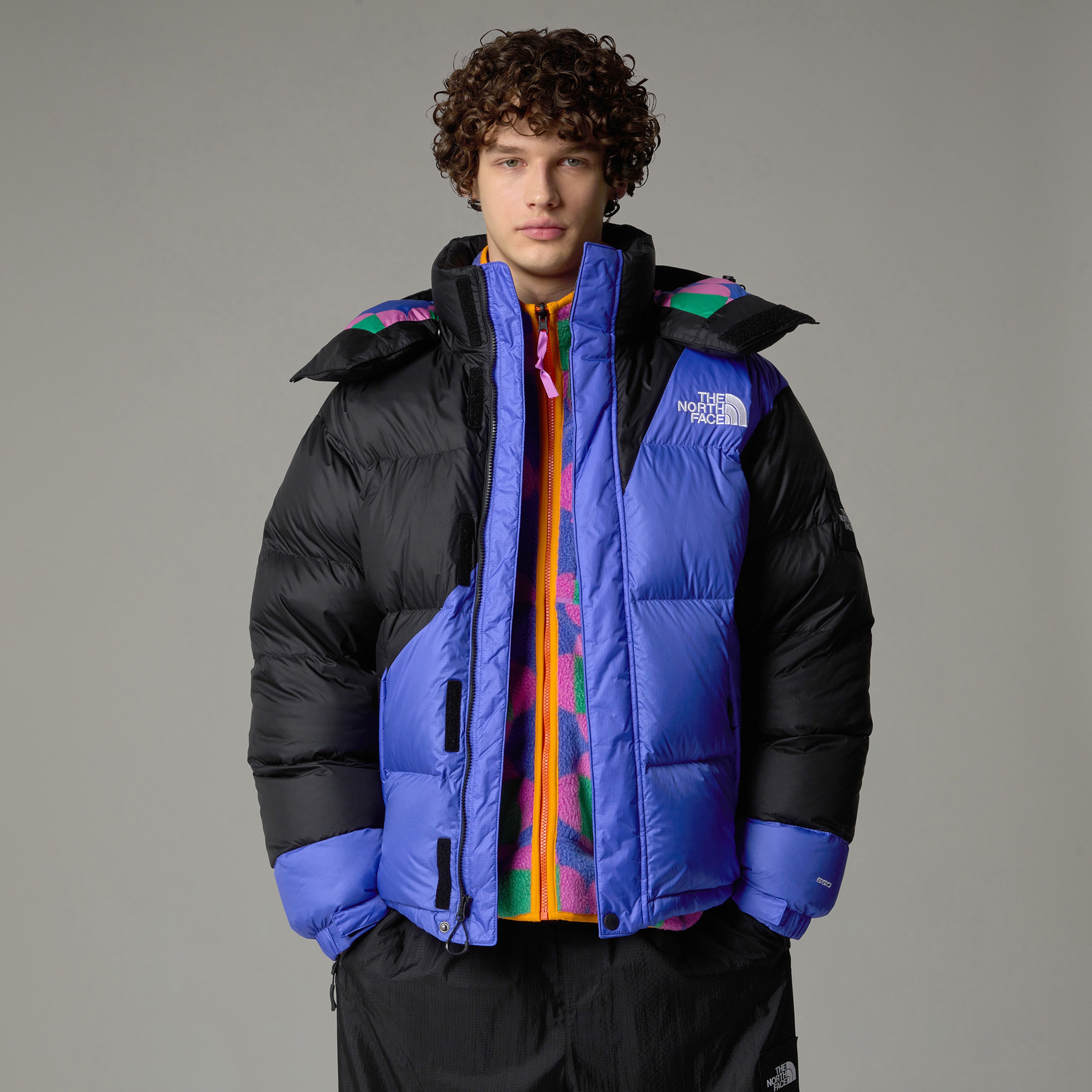 The North Face Down Puffer Erkek Siyah/Mavi Outdoor Mont