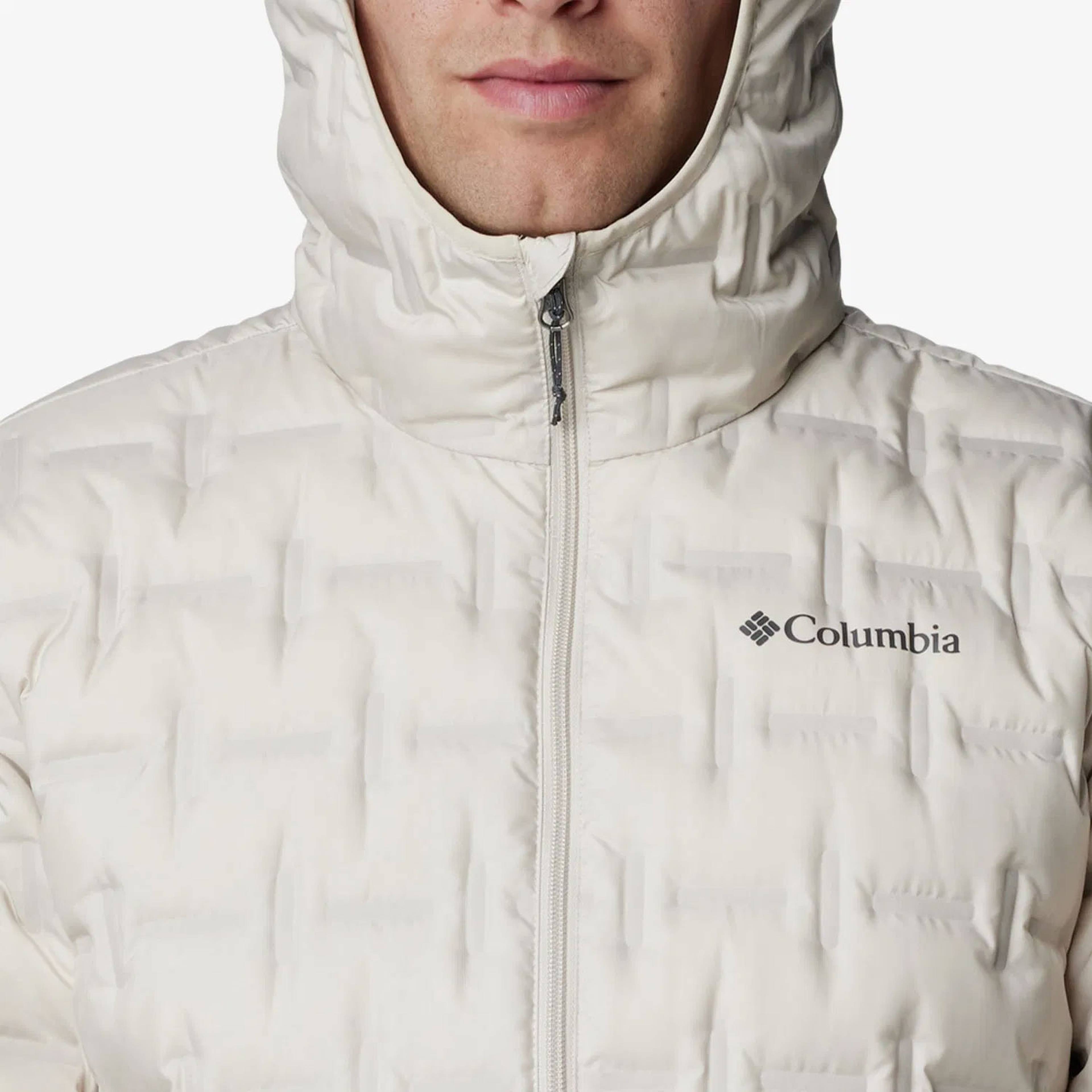 Columbia Delta Ridge II Down Hooded Erkek Krem Mont