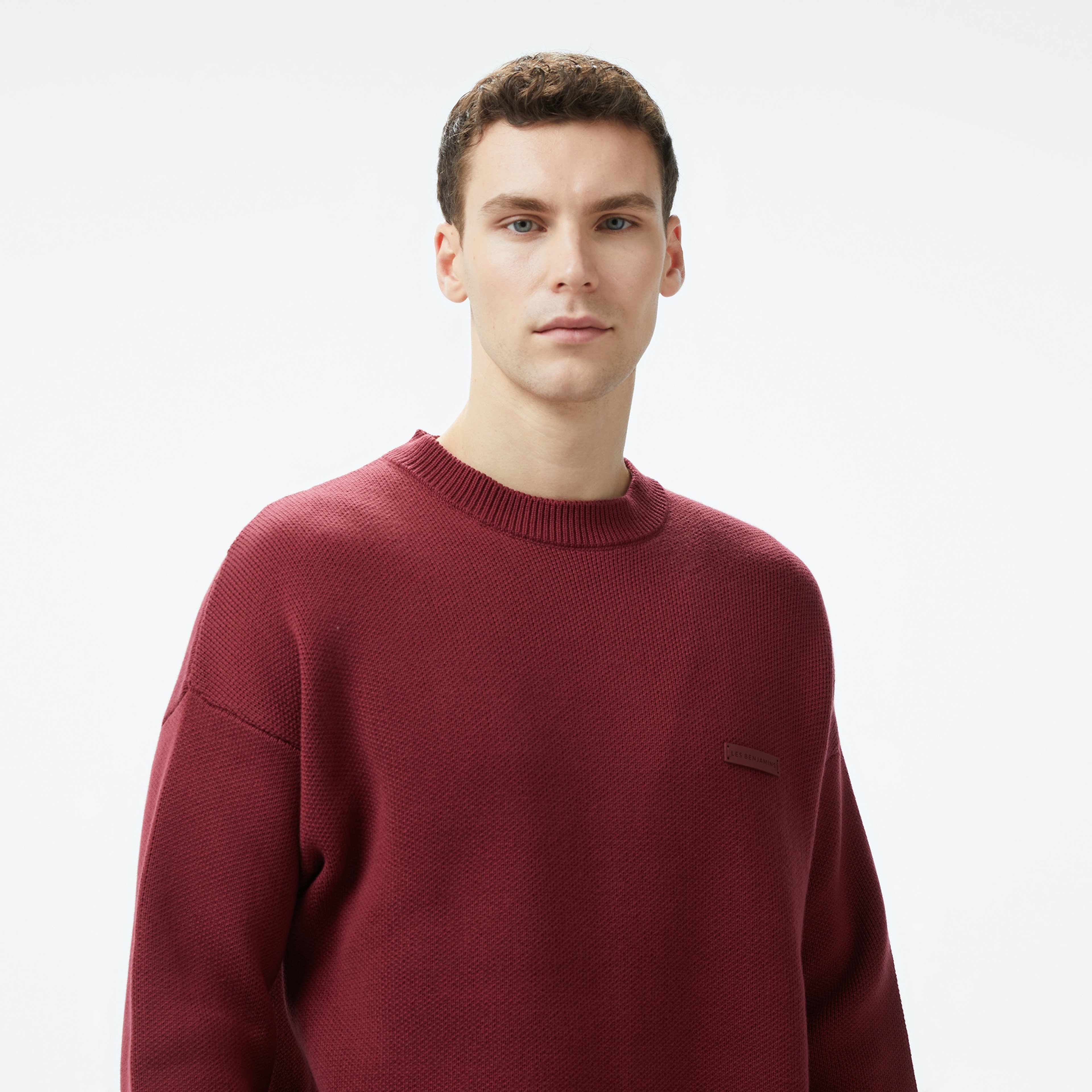 Les Benjamins 301 Erkek Bordo Sweatshirt