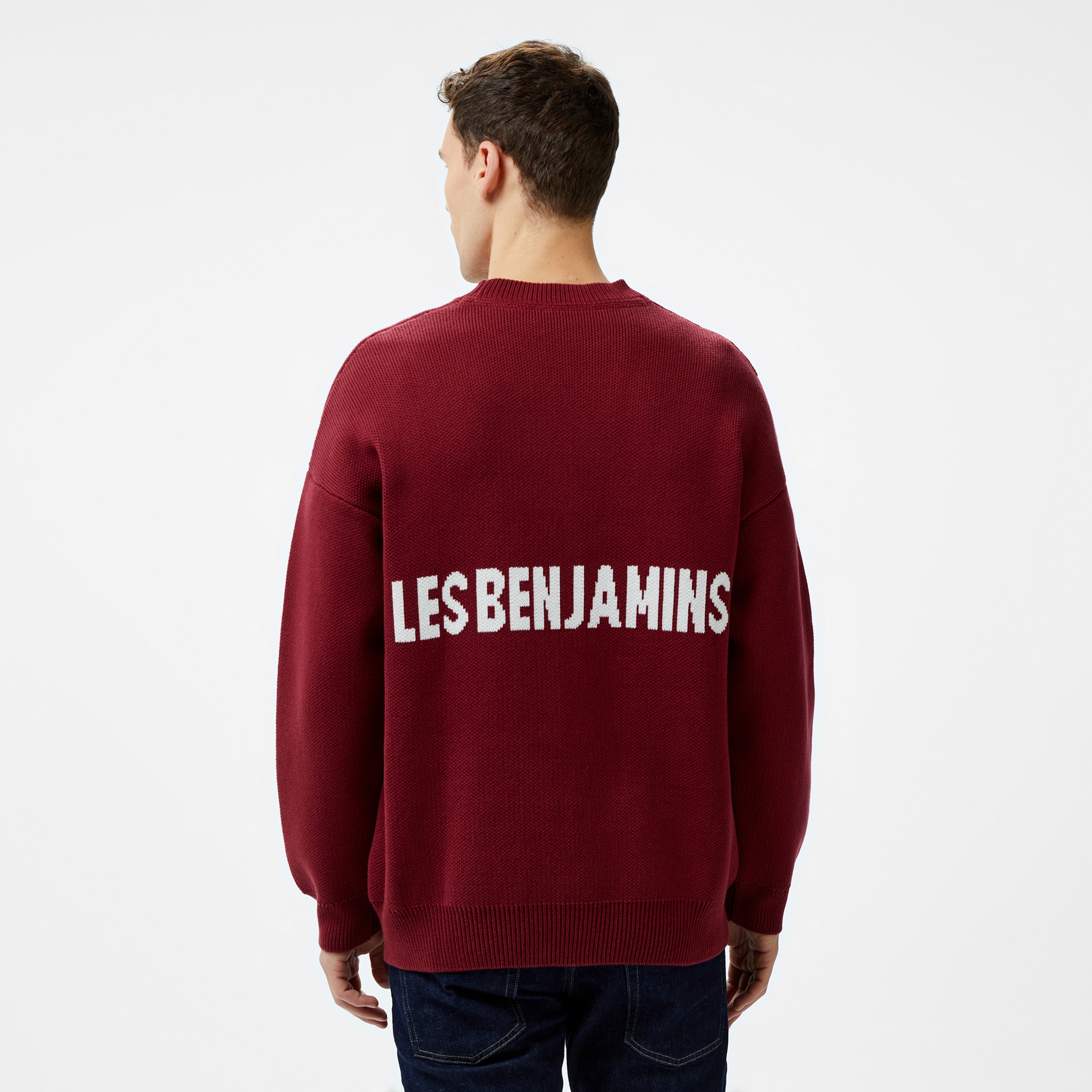 Les Benjamins 301 Erkek Bordo Sweatshirt