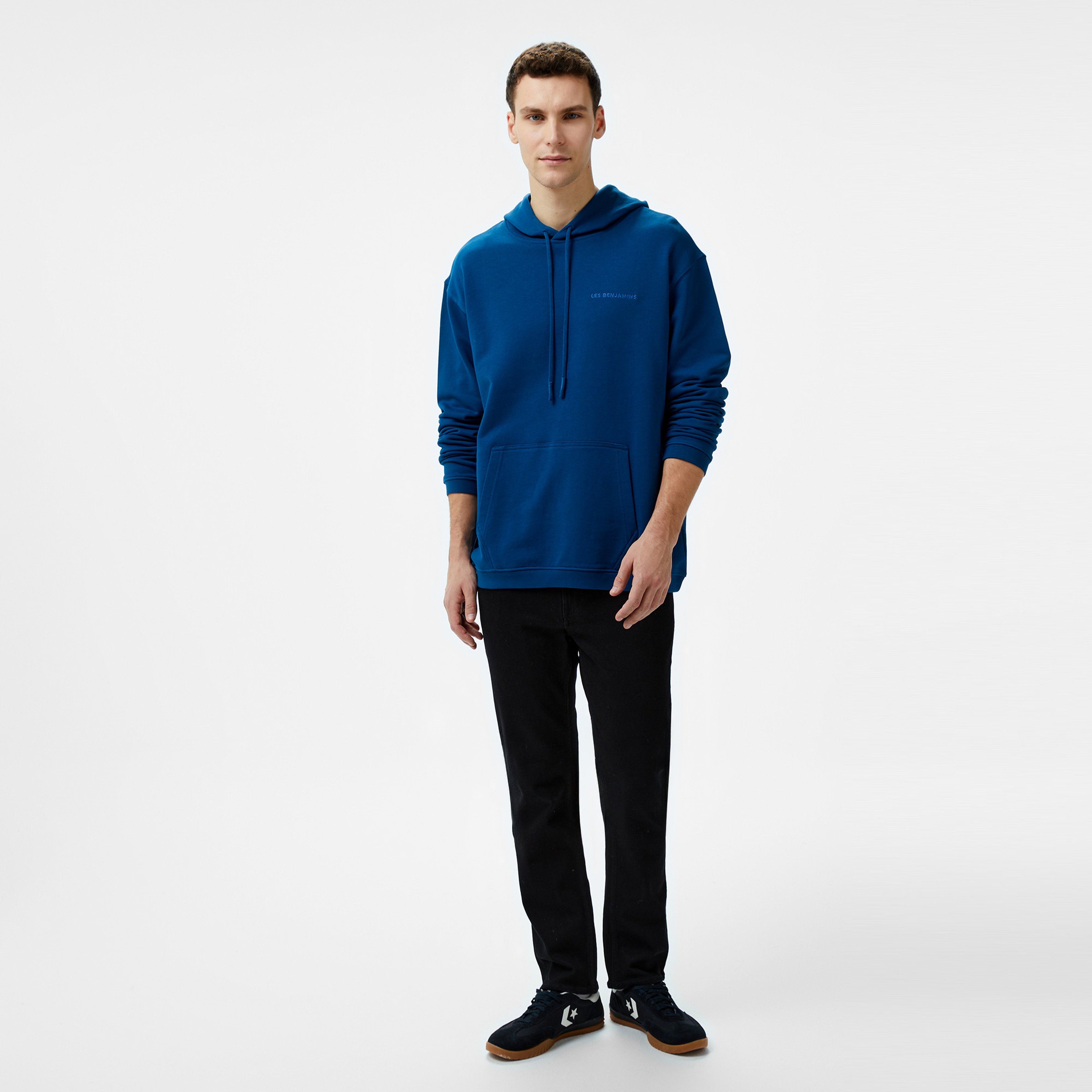 Les Benjamins 302 Erkek Lacivert Hoodie