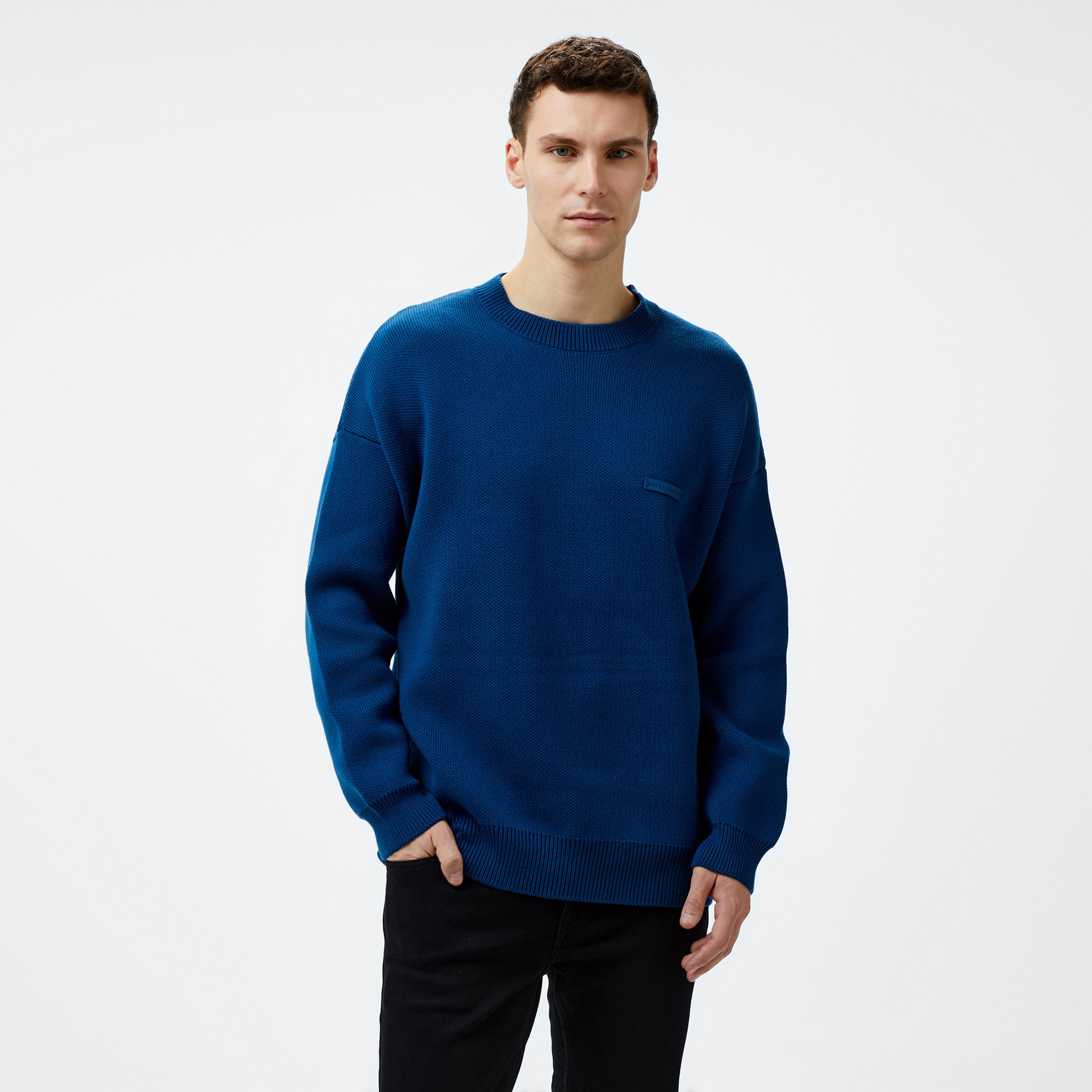 Les Benjamins 302 Erkek Lacivert Sweatshirt