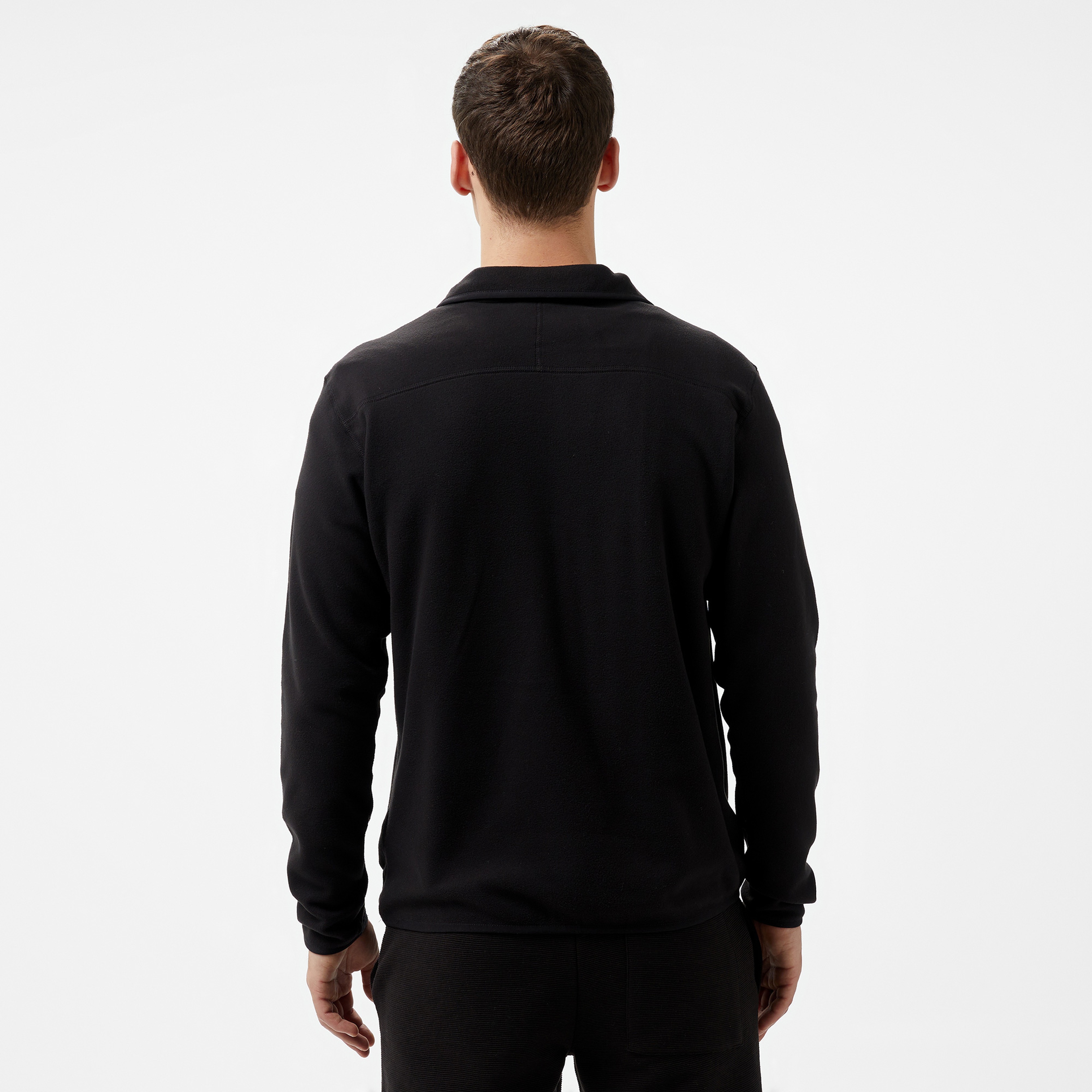 TNF Glacier 1/4 Zip - Embroidered Logo Erkek Siyah Sweatshirt