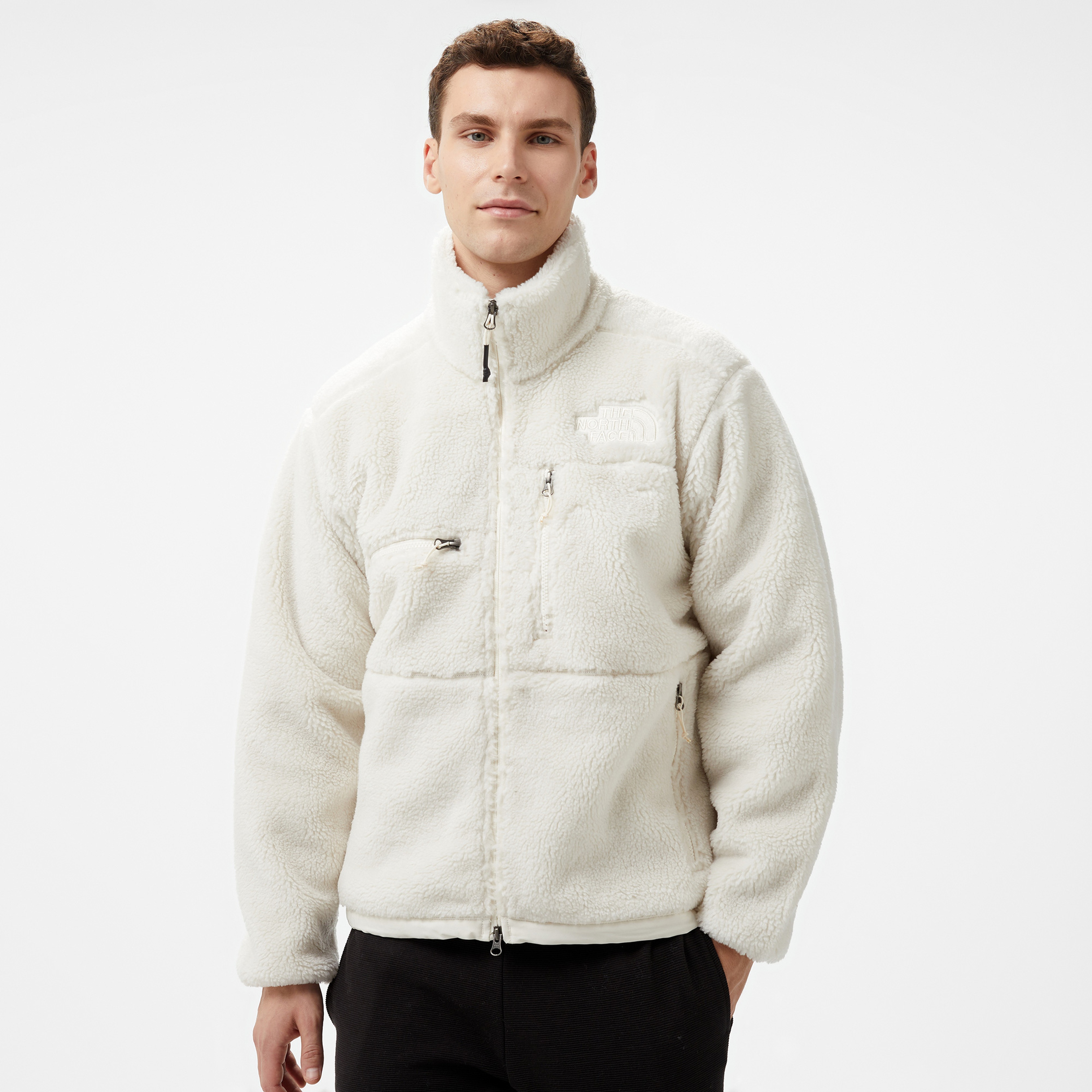 The North Face Denali Erkek Beyaz Ceket