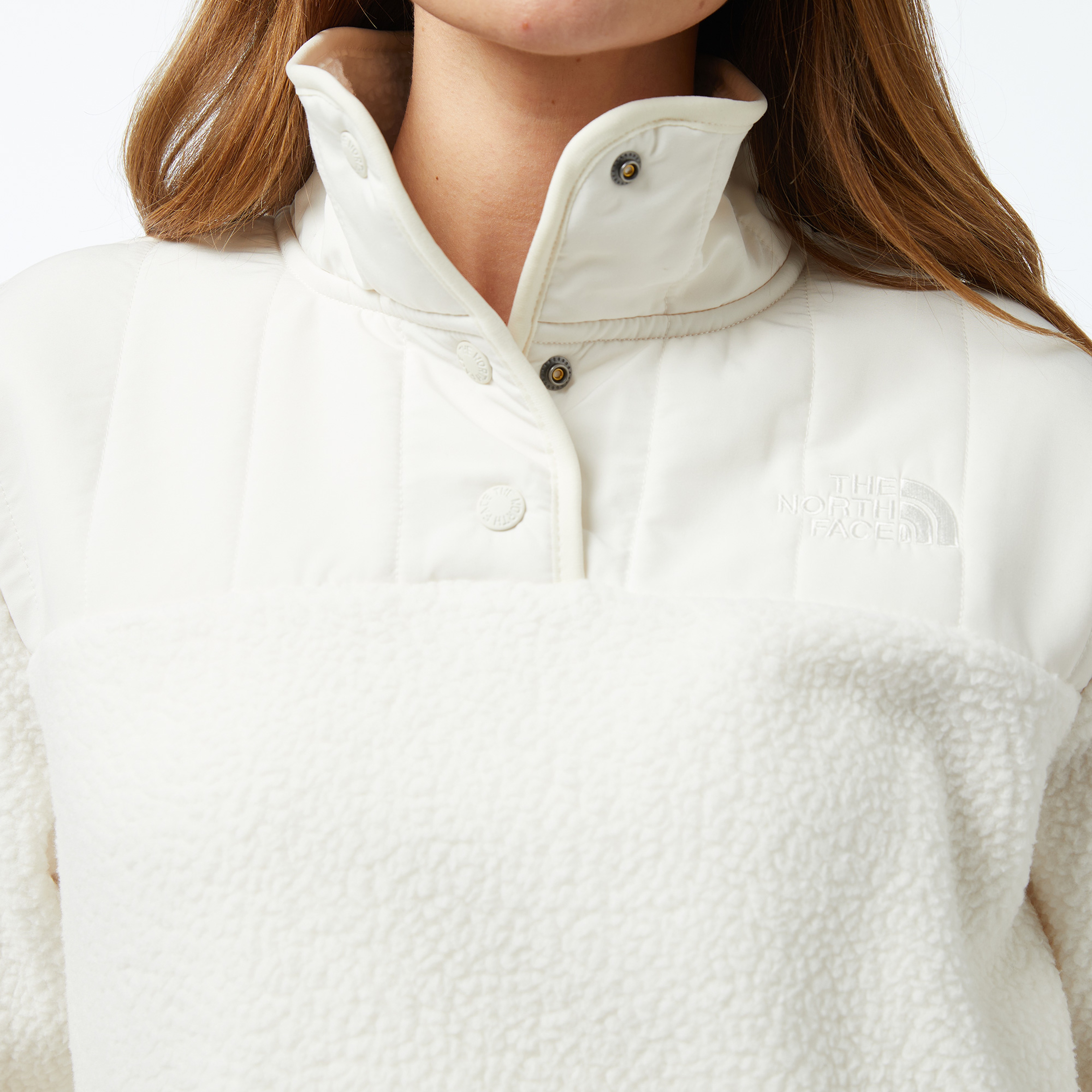 TNF Cragmont Fleece 1/4 Snap Kadın Beyaz Sweatshirt