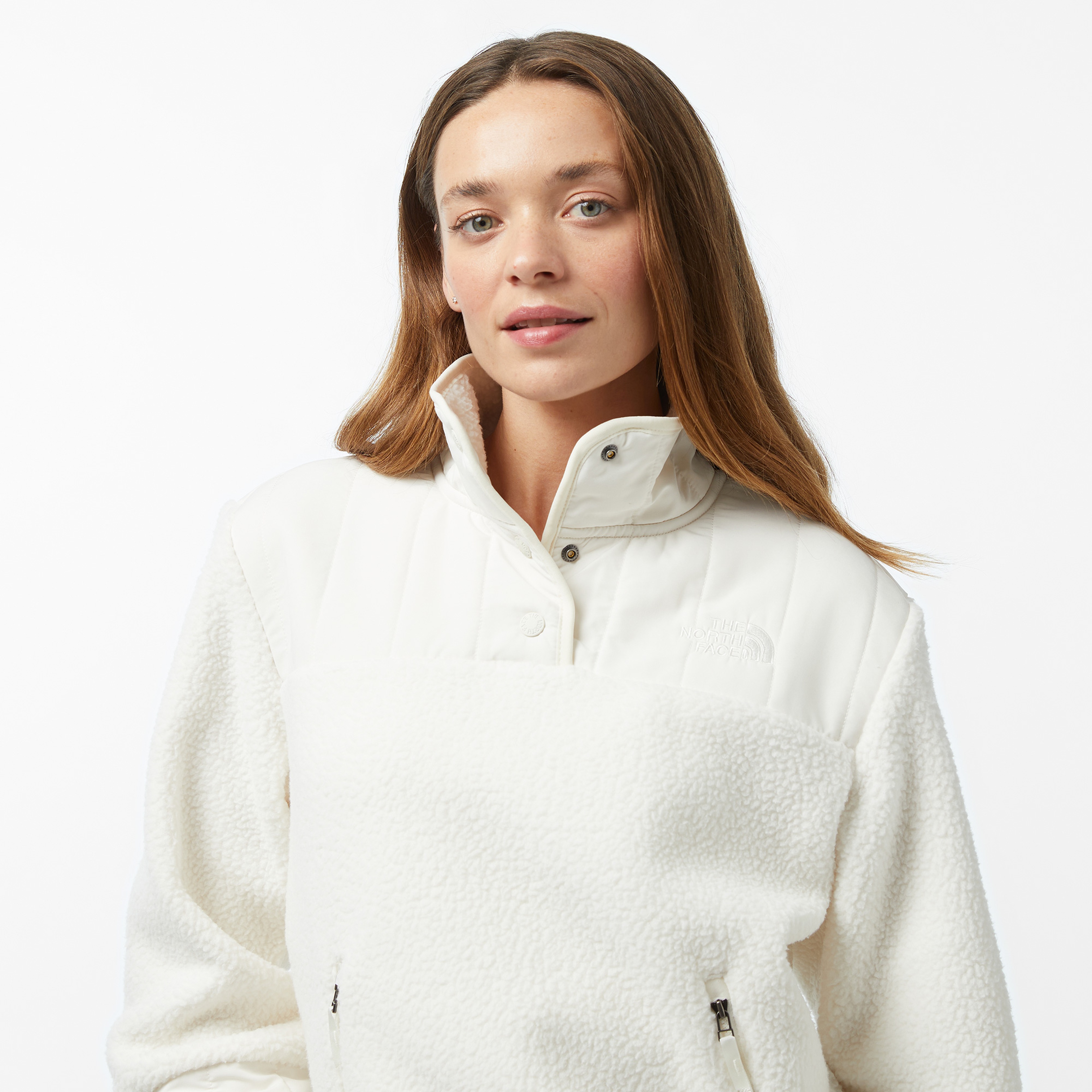 TNF Cragmont Fleece 1/4 Snap Kadın Beyaz Sweatshirt