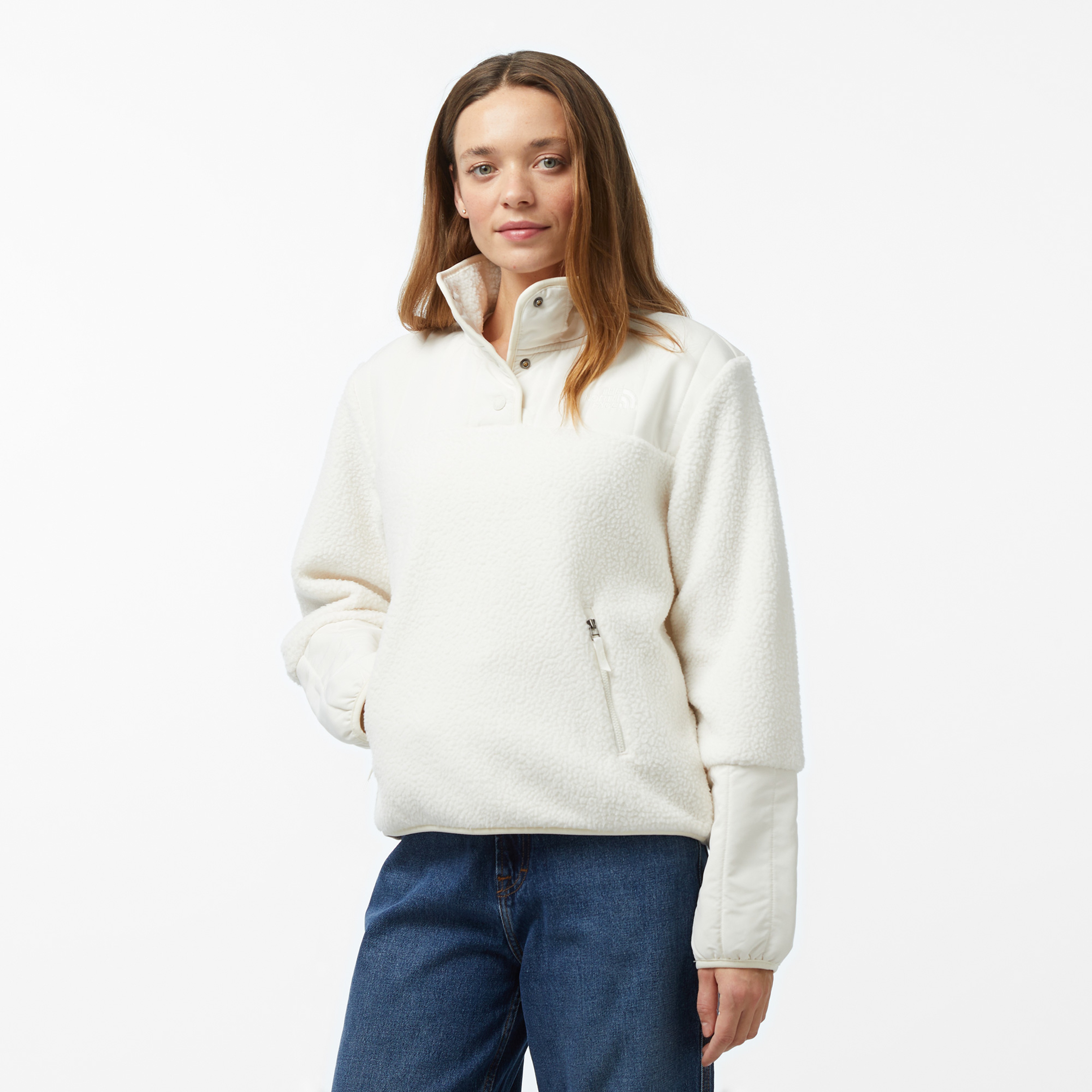 TNF Cragmont Fleece 1/4 Snap Kadın Beyaz Sweatshirt