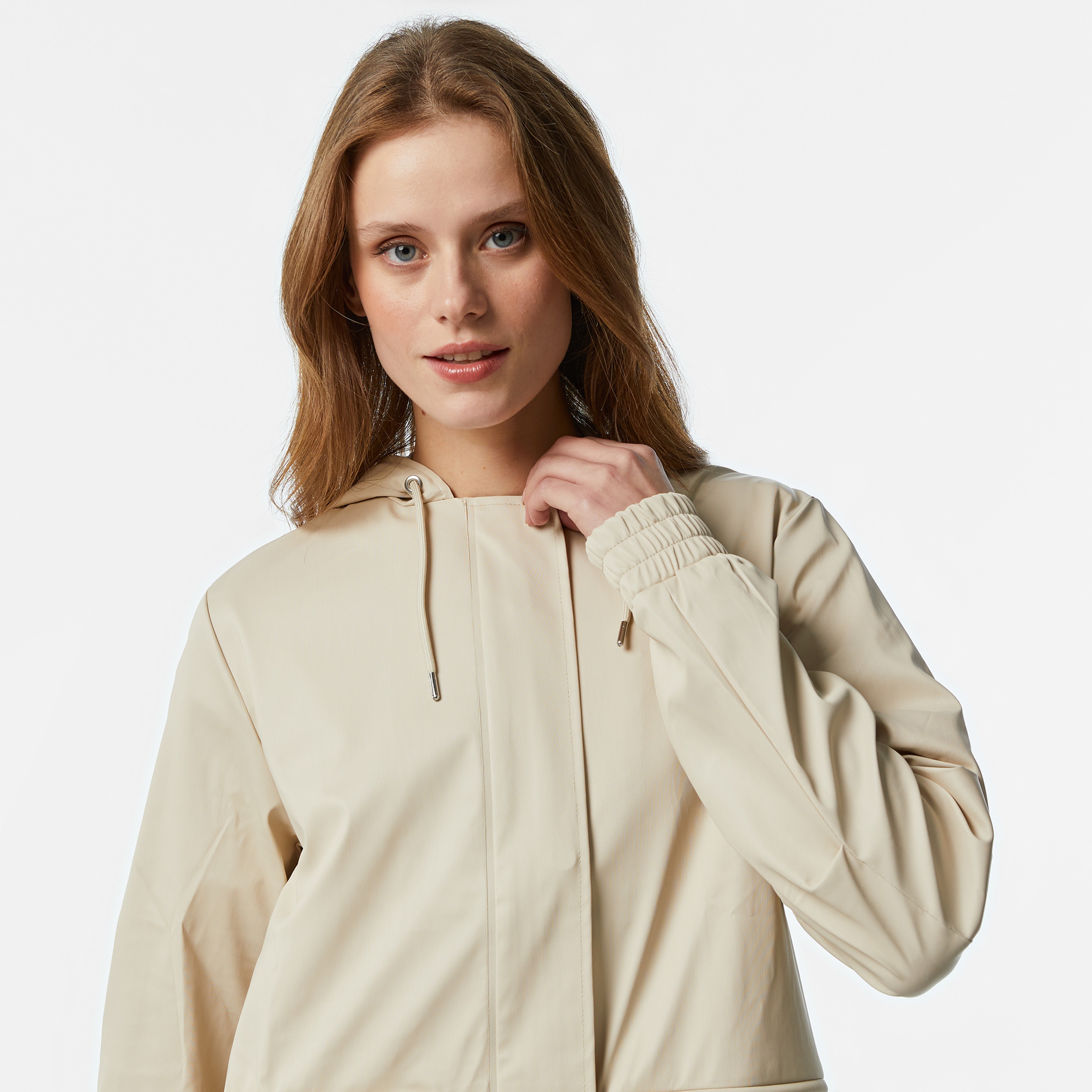 Rains String W Parka W3 Erkek Krem Yağmurluk