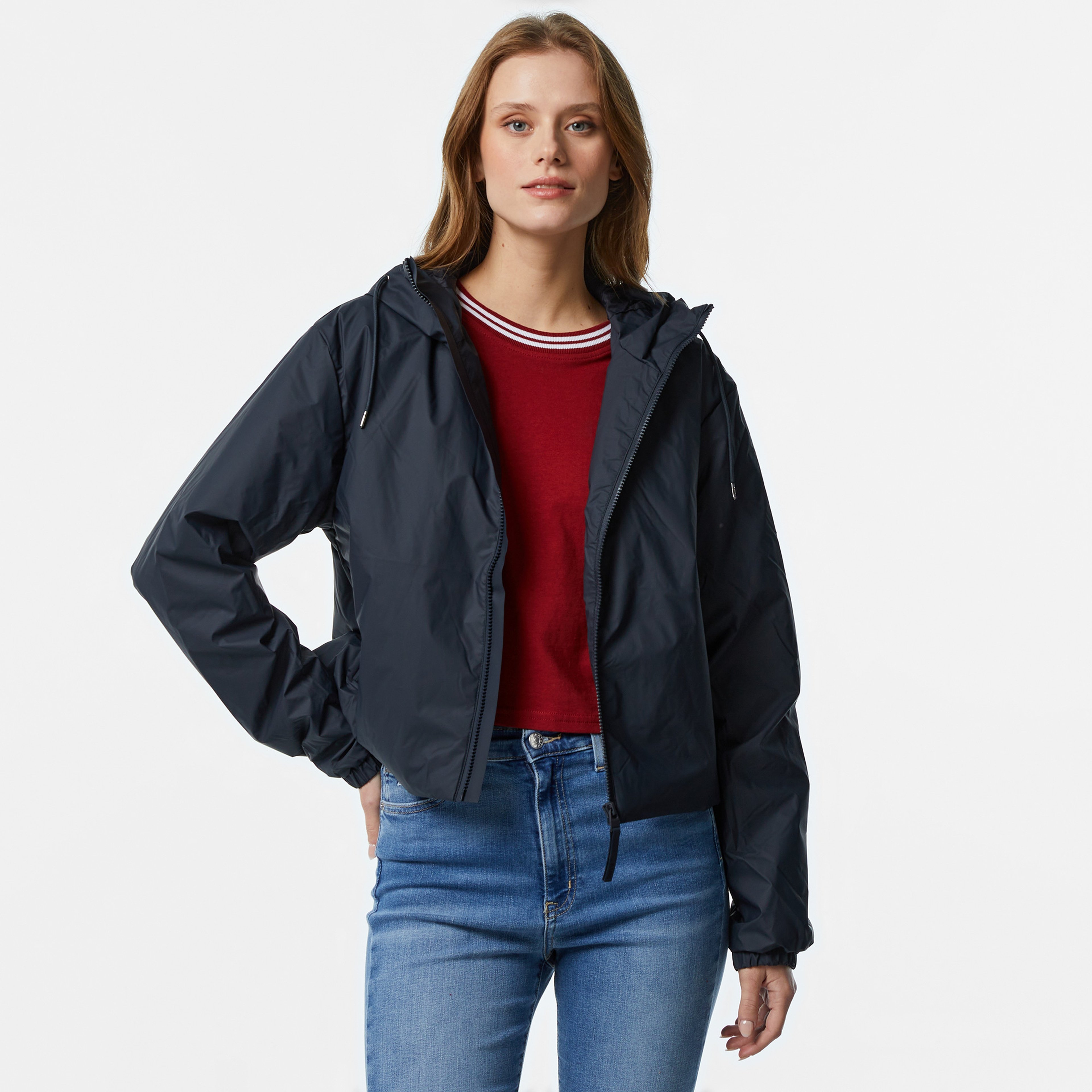 Rains Lohja Short Insulated W3T1 Erkek Lacivert Yağmurluk