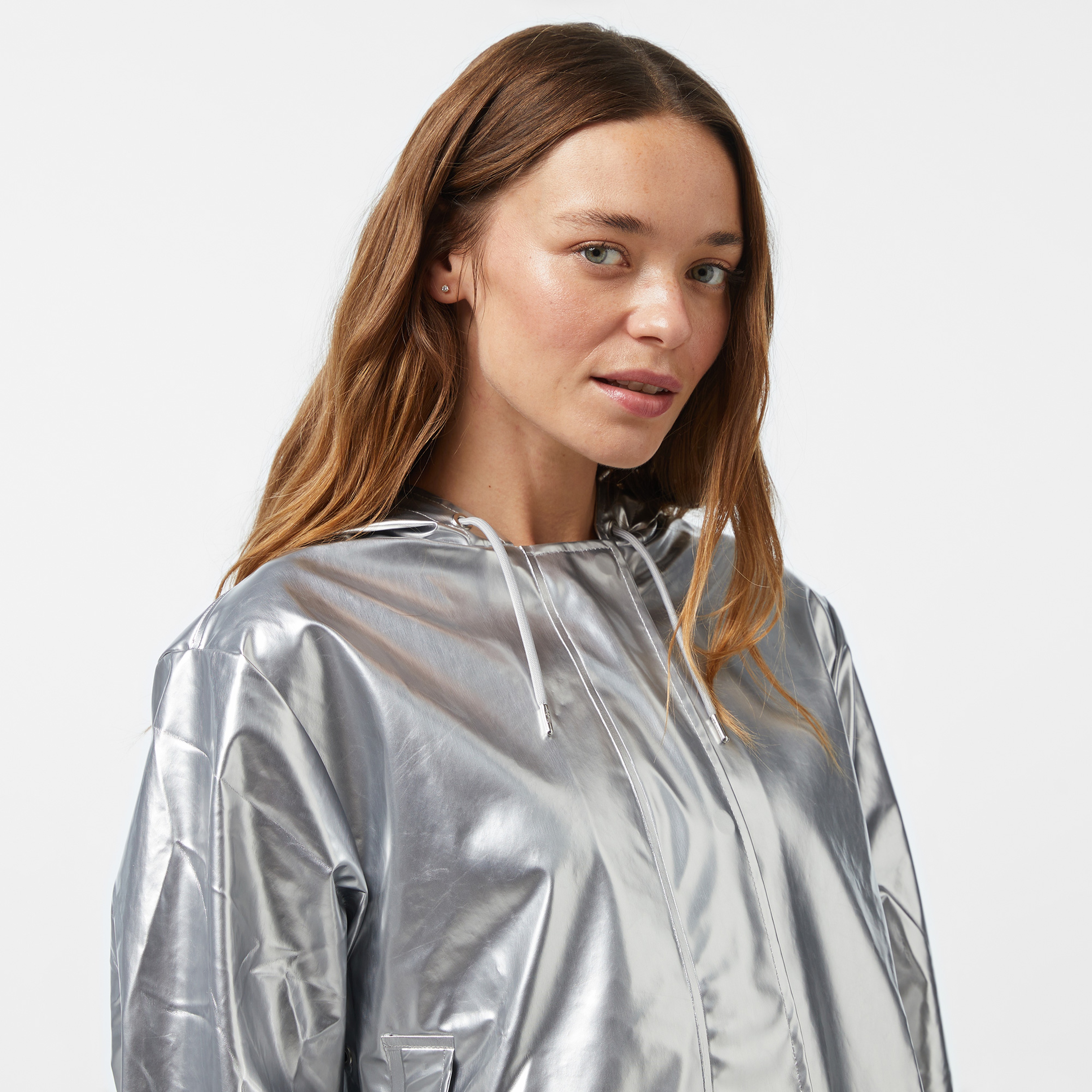 Rains String W W3 Kadın Gri Yağmurluk