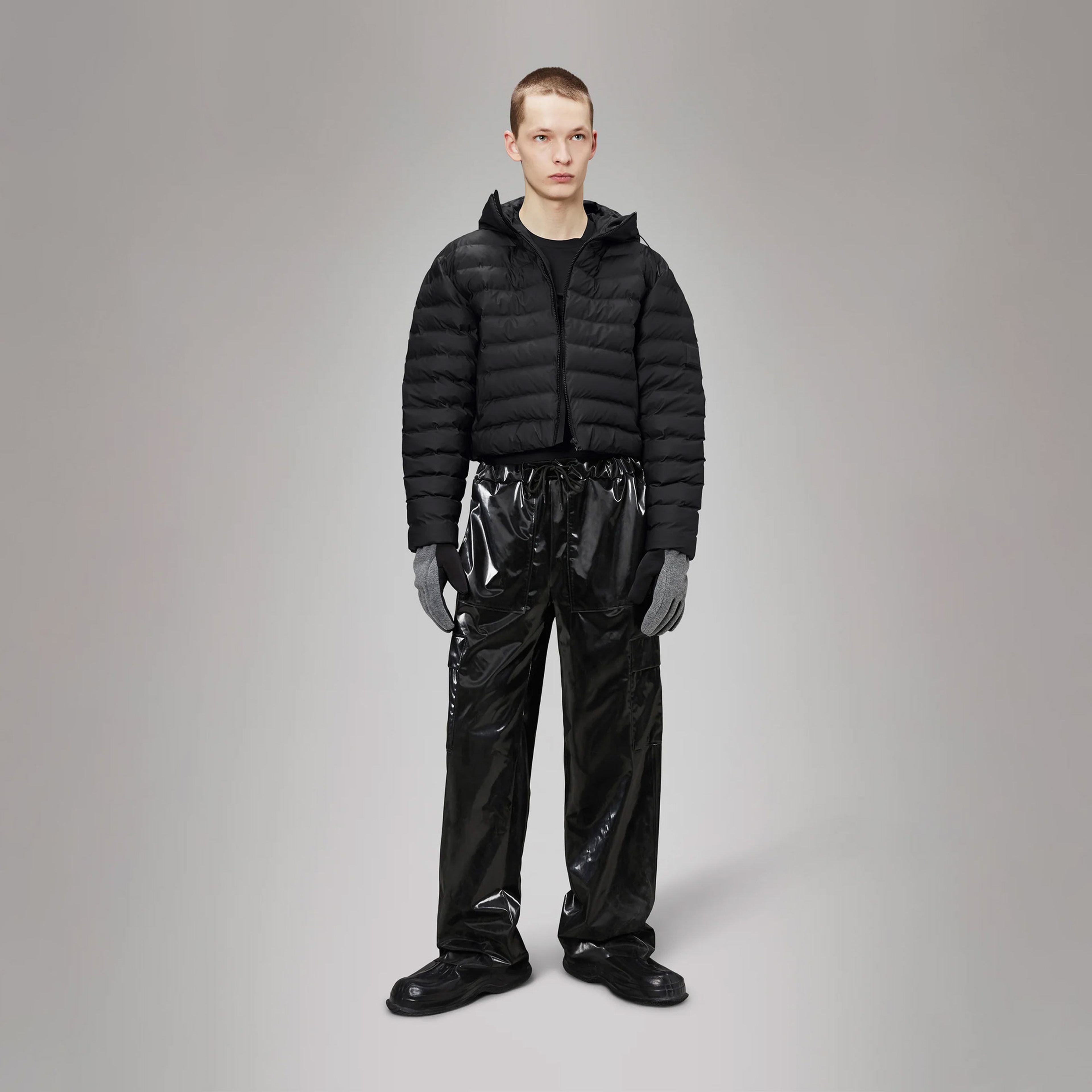 Rains Lohja Puffer W3T2 Erkek Siyah Mont