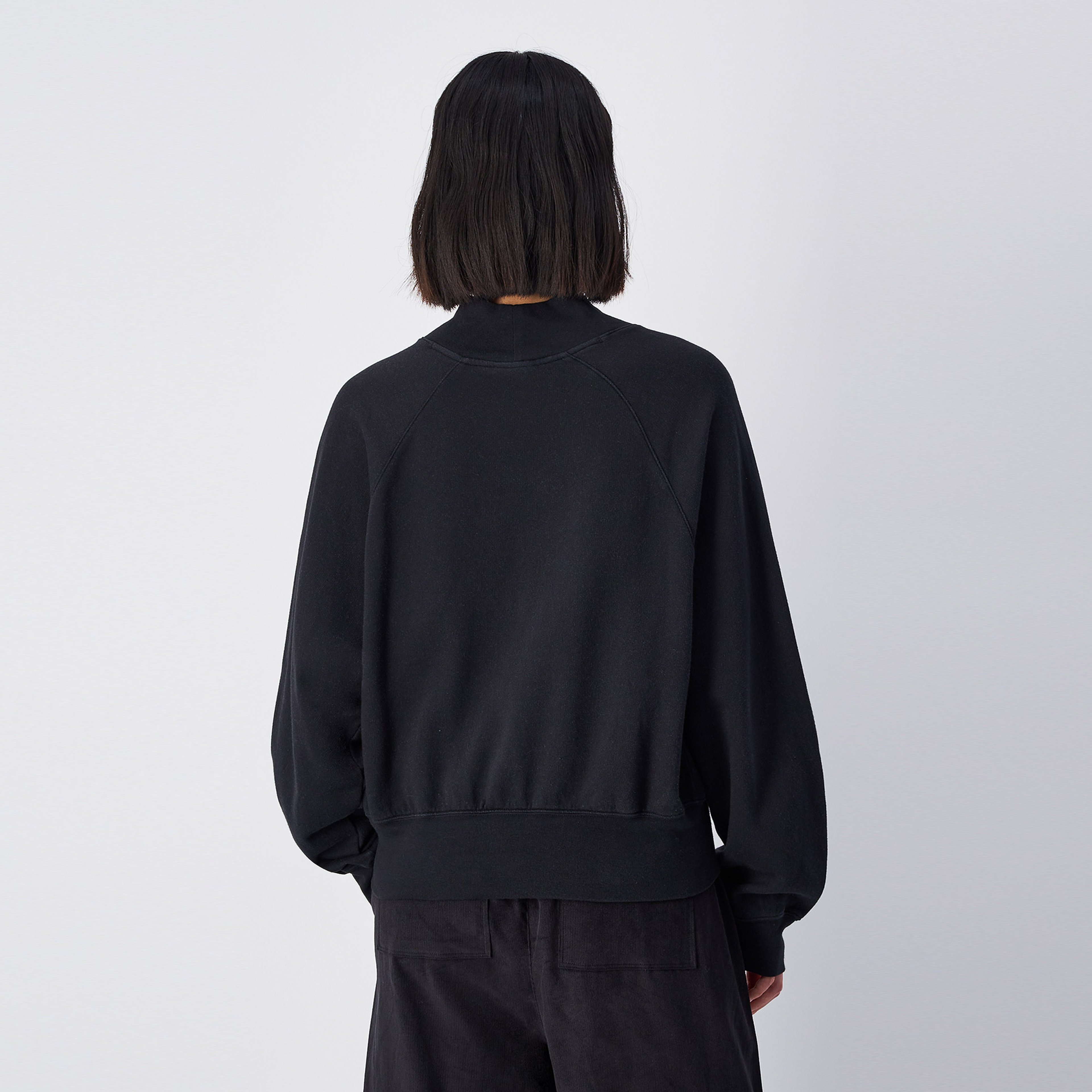 Champion Mock Turtle Neck Long Sleeves Kadın Siyah Sweatshirt