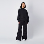 Champion Mock Turtle Neck Long Sleeves Kadın Siyah Sweatshirt