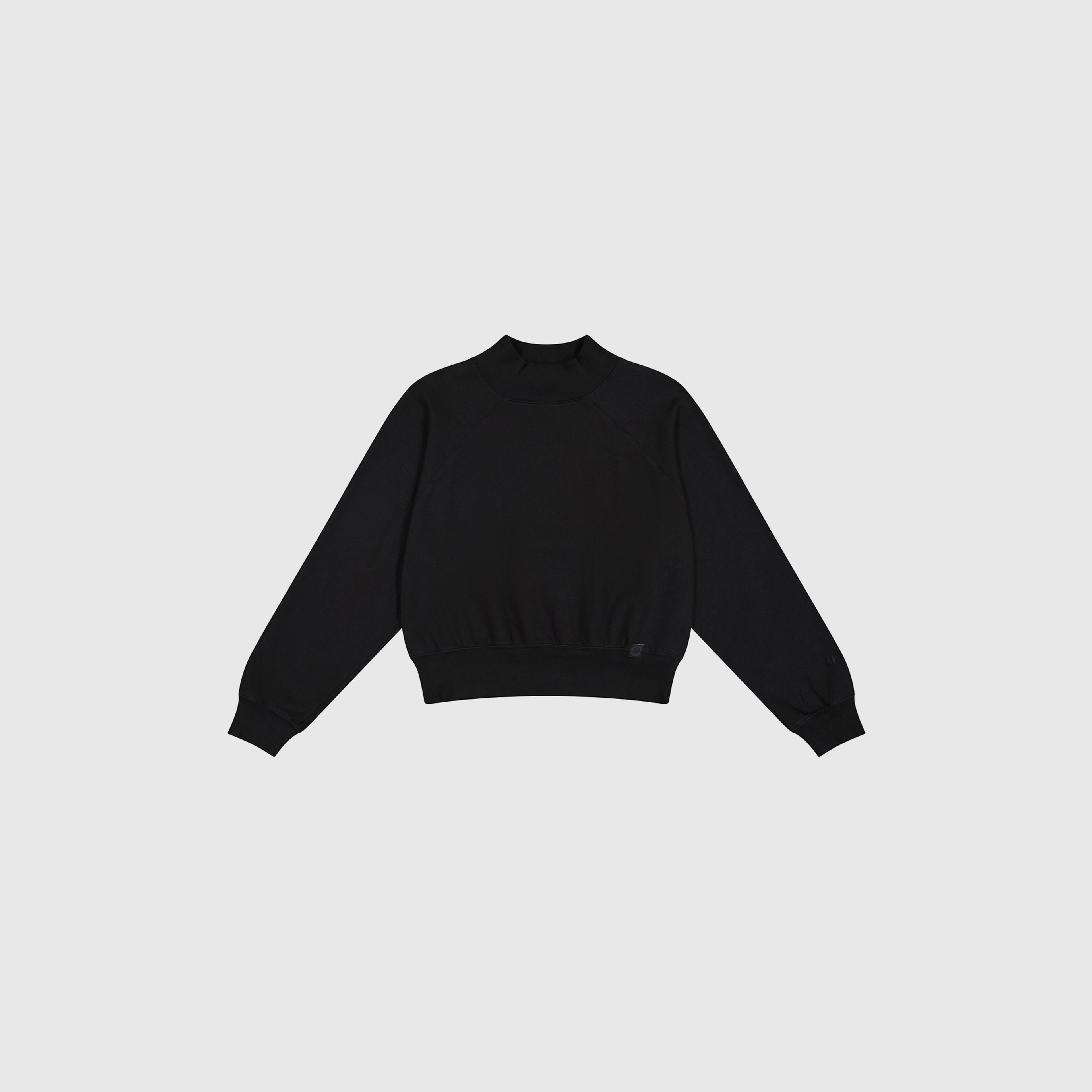 Champion Mock Turtle Neck Long Sleeves Kadın Siyah Sweatshirt