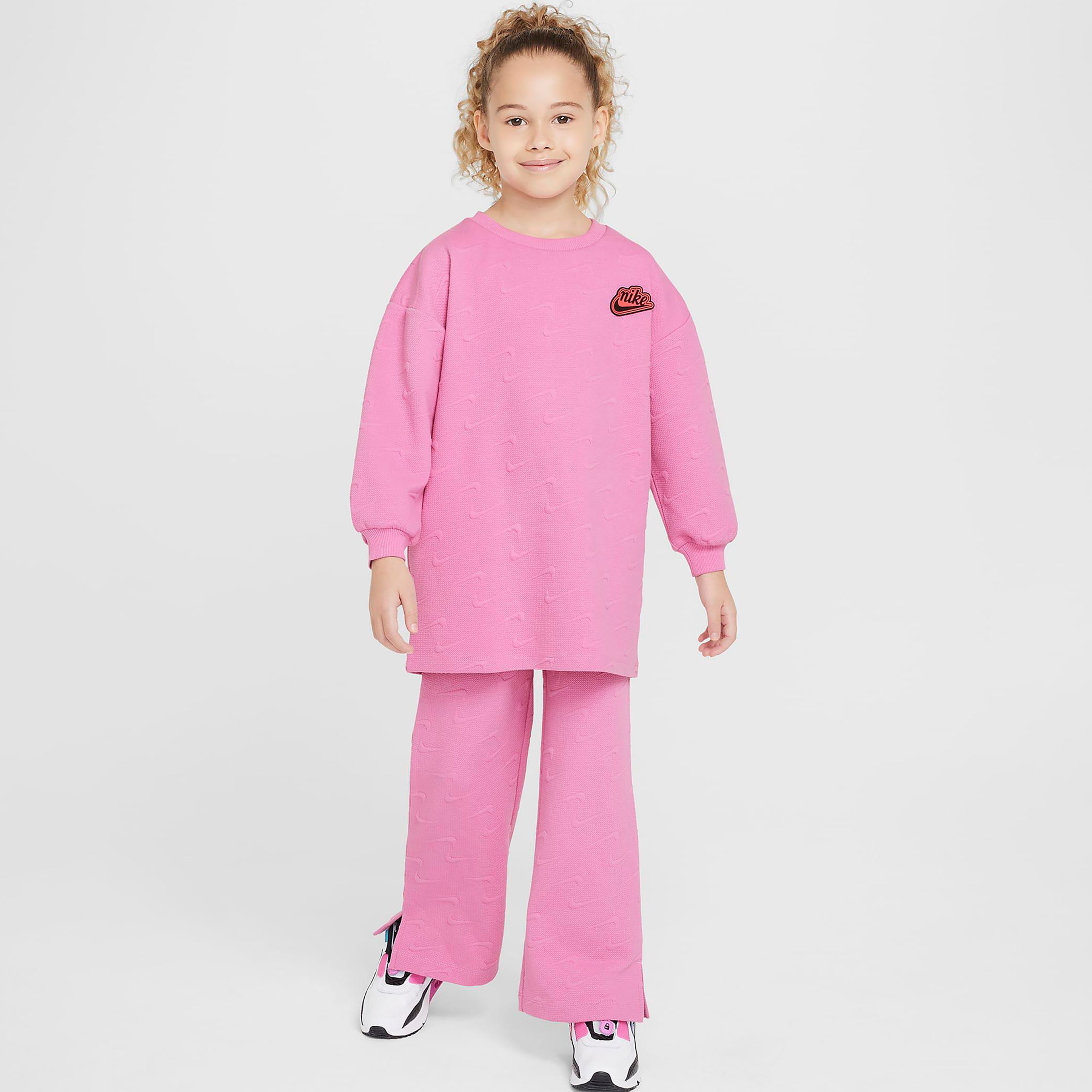 Nike New Impressions Wide Leg Çocuk Pembe Eşofman Altı