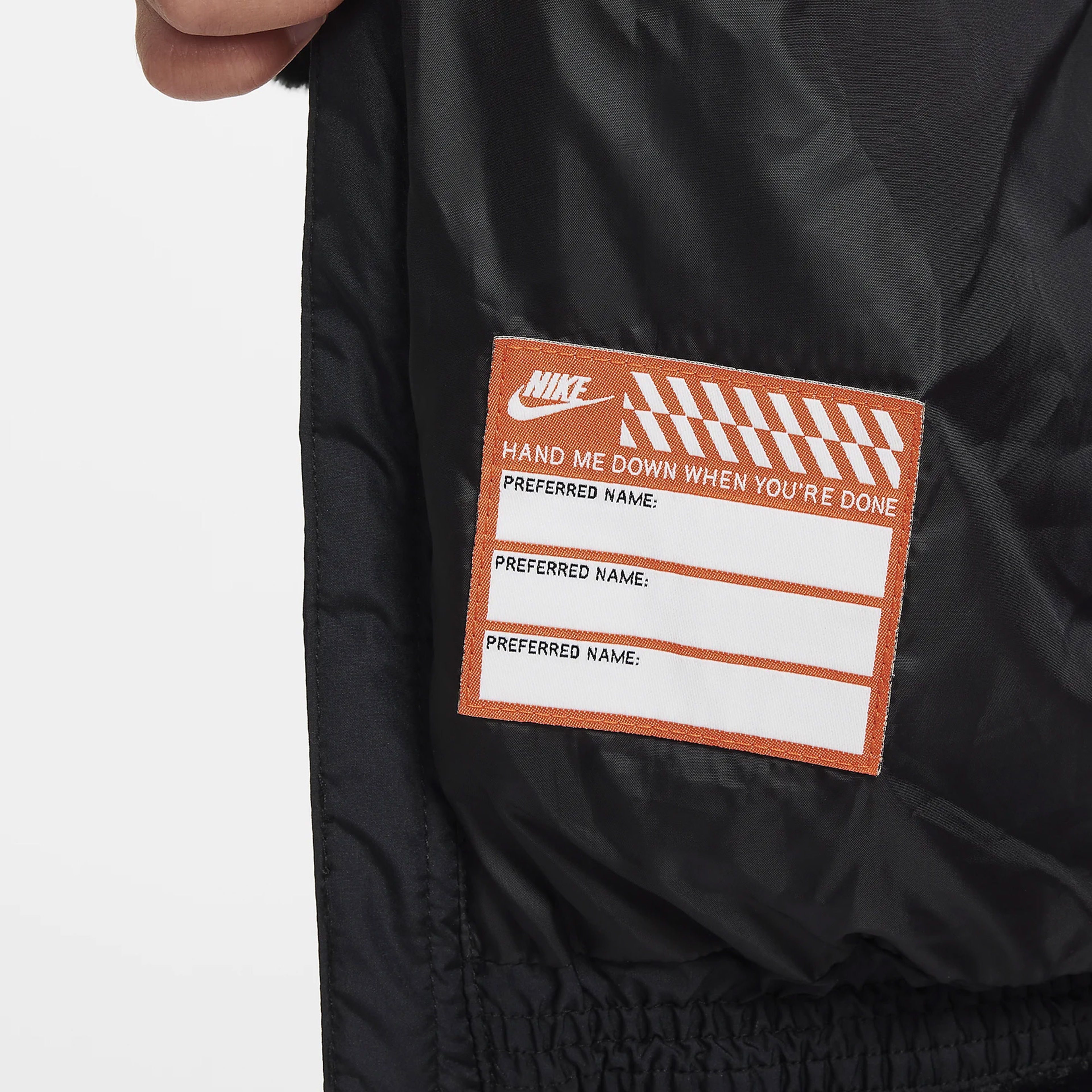 Nike Nkn Faux Fur Çocuk Siyah Mont